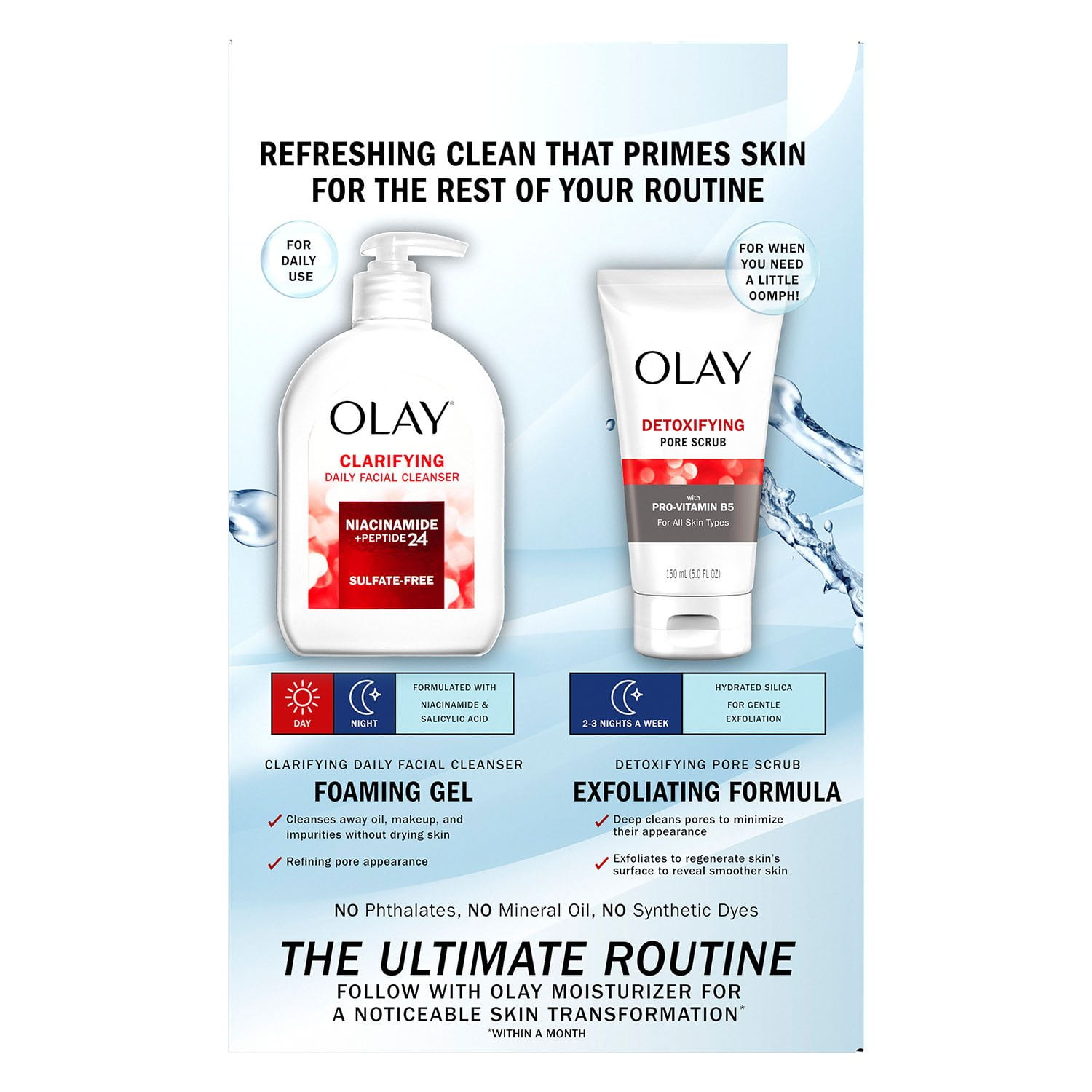 Olay Facial Cleanser and Detoxifying Pore Scrub Duo Kit - Image 9