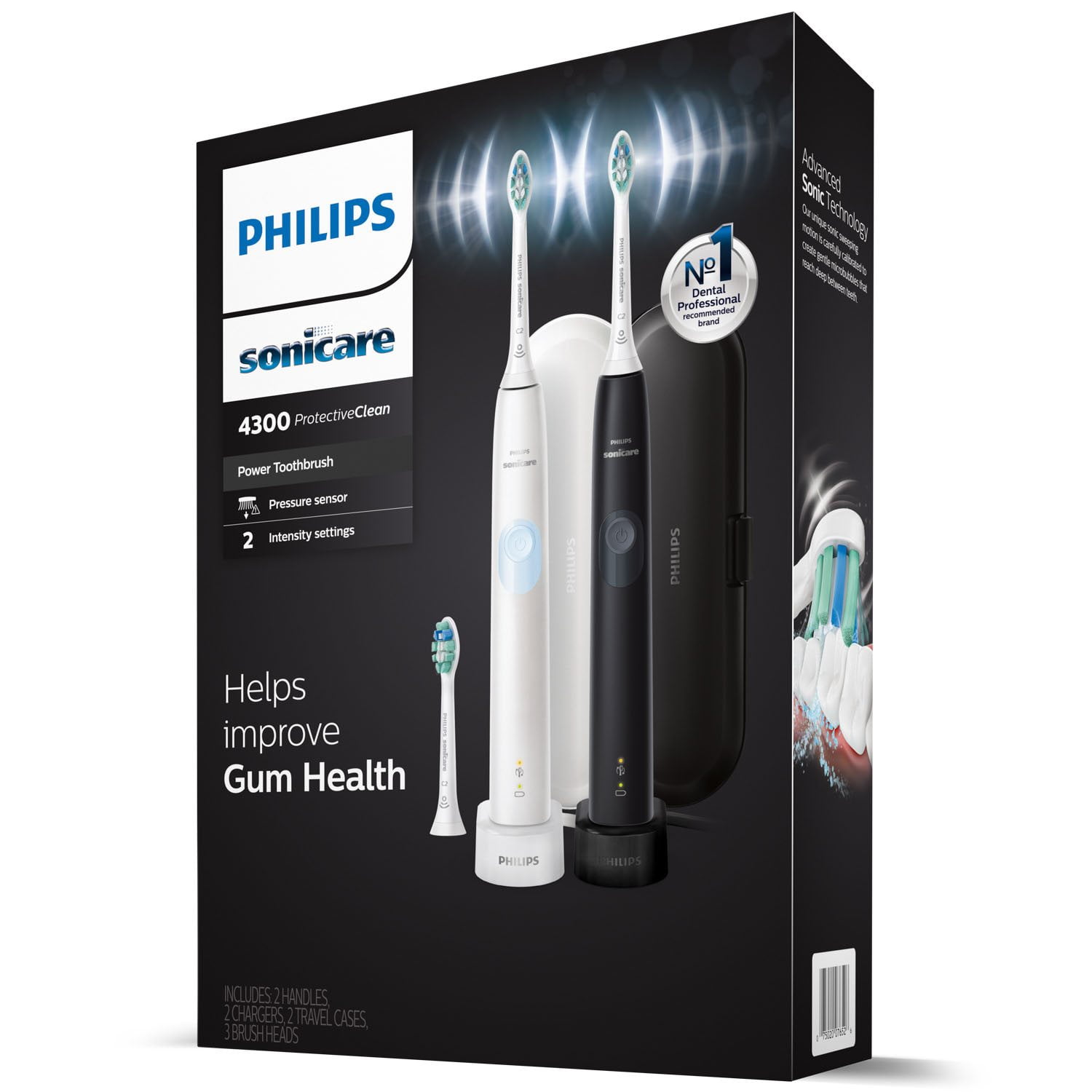 Philips Sonicare ProtectiveClean 4300 Rechargeable Toothbrush, Choose Your Color