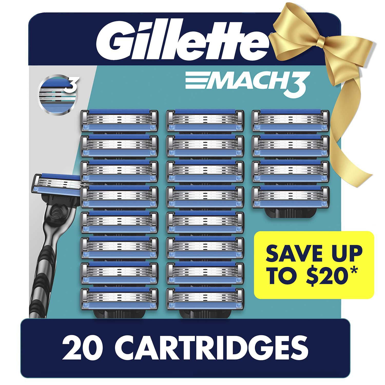 Gillette Mach3 Men's Razor Cartridges, 20 ct.