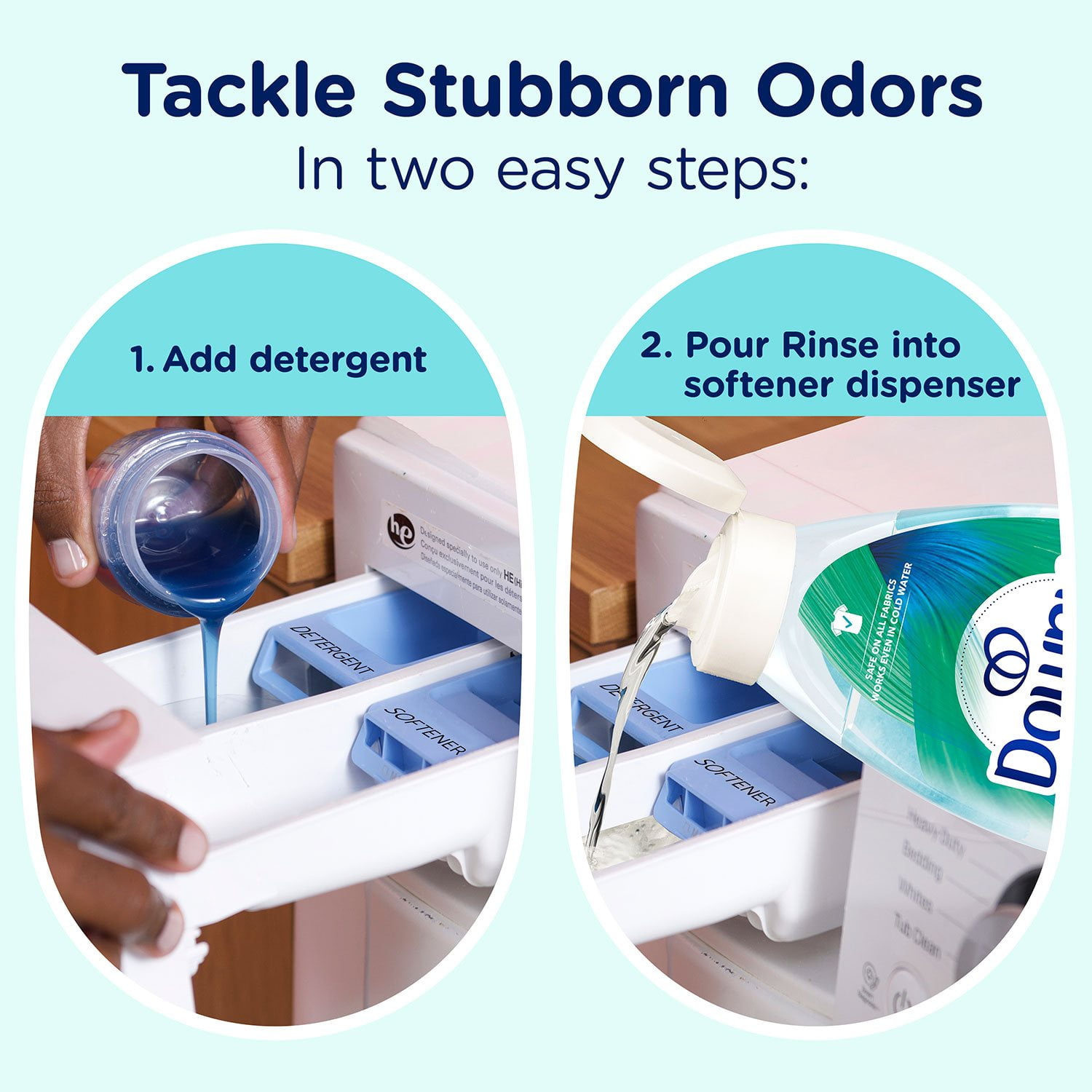 Downy Rinse & Refresh Laundry Fabric Rinse, Cool Cotton, 3 Bottles, 76.5 fl. oz. - Image 4