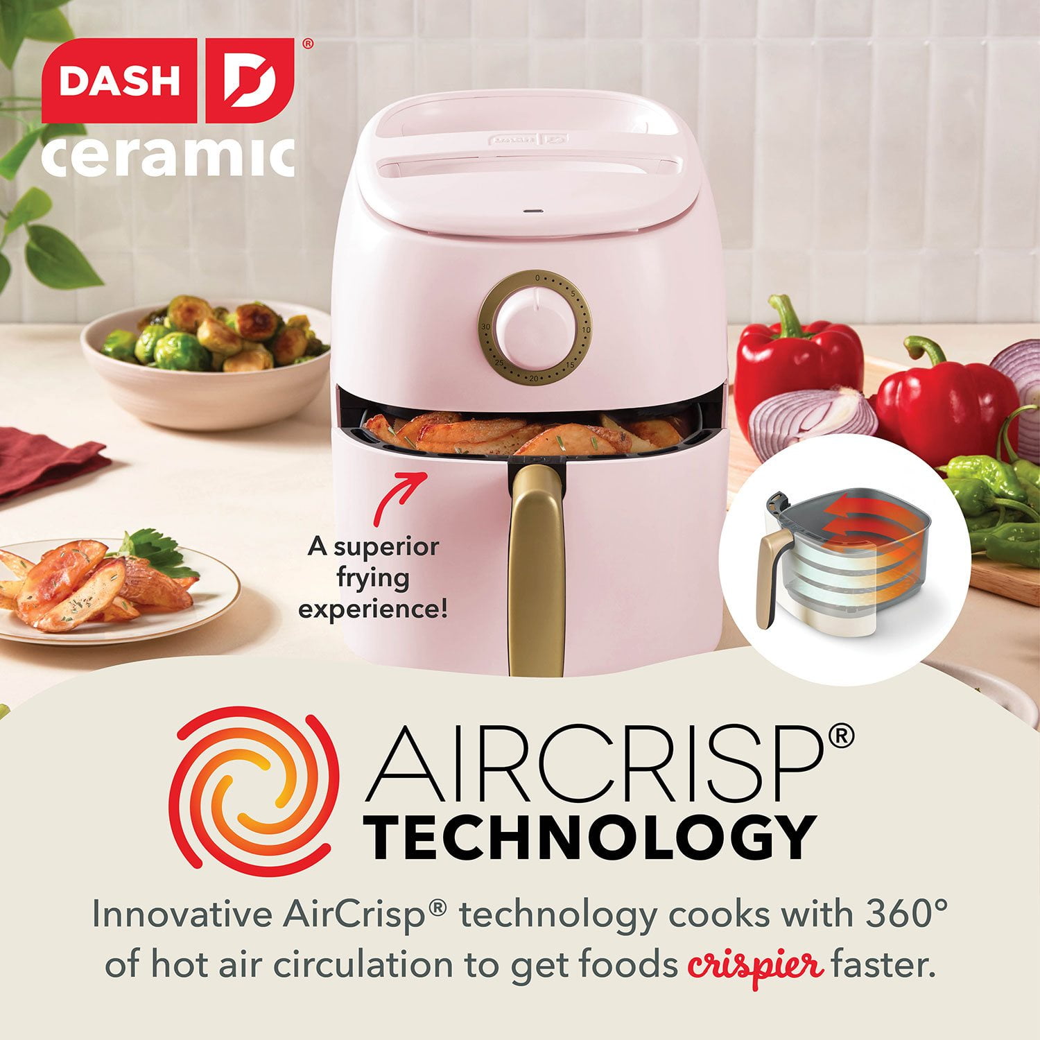 Dash Tasti-Crisp 2.6 Quart Ceramic Express Air Fryer - Image 3