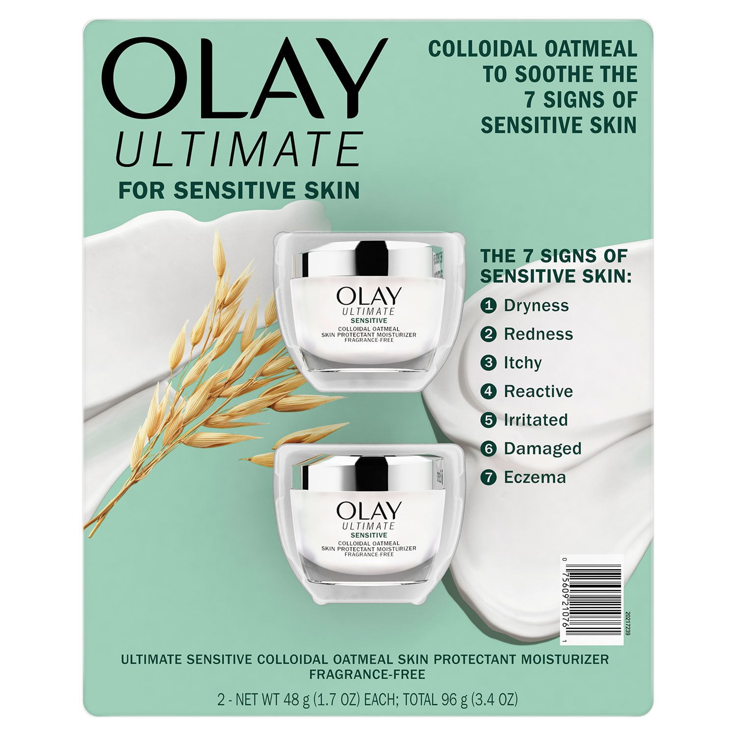Olay Ultimate Soothing Face Moisturizer for Sensitive Skin, Fragrance-Free, 1.7 oz., 2 pk. - Image 2