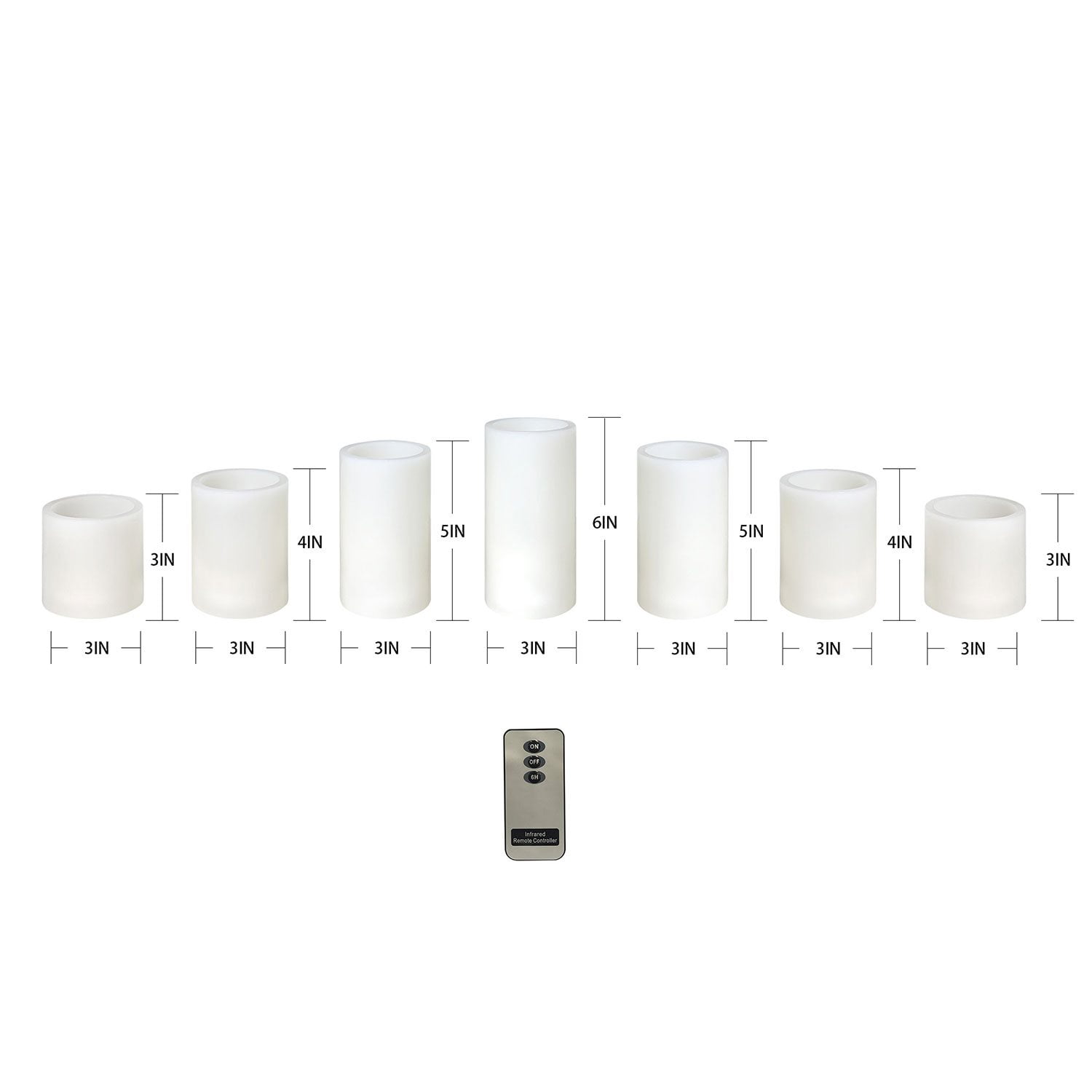 Member's Mark Flameless LED Wax Candles, 7 pc. - Image 2