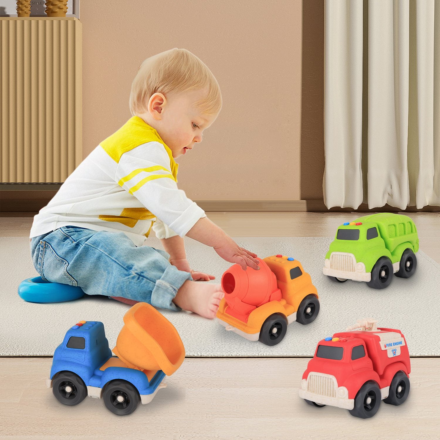 Member's Mark Wheat Straw Vehicles with Lights & Sounds, 4 pk. - Image 2