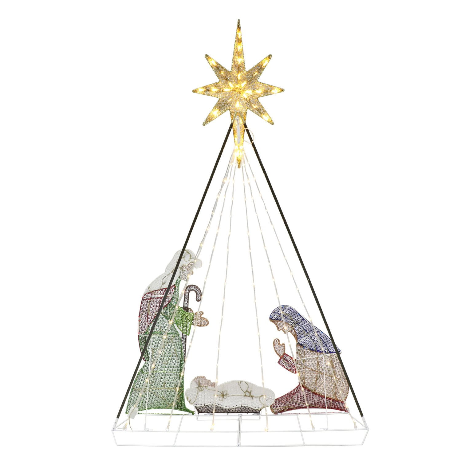 Member's Mark 6' Pre-Lit Nativity Scene with Chasing Light - Image 3