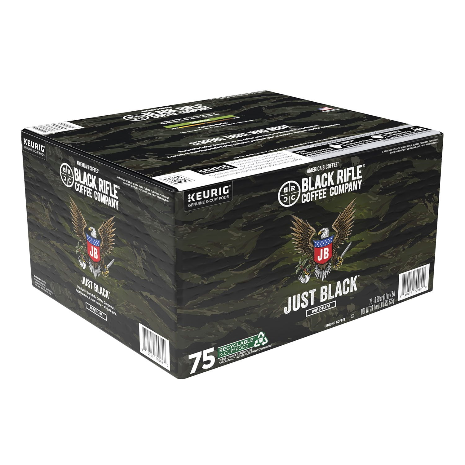 Black Rifle Coffee Company Just Black, Medium Roast K-Cup Coffee Pods, 75 ct. - Image 2