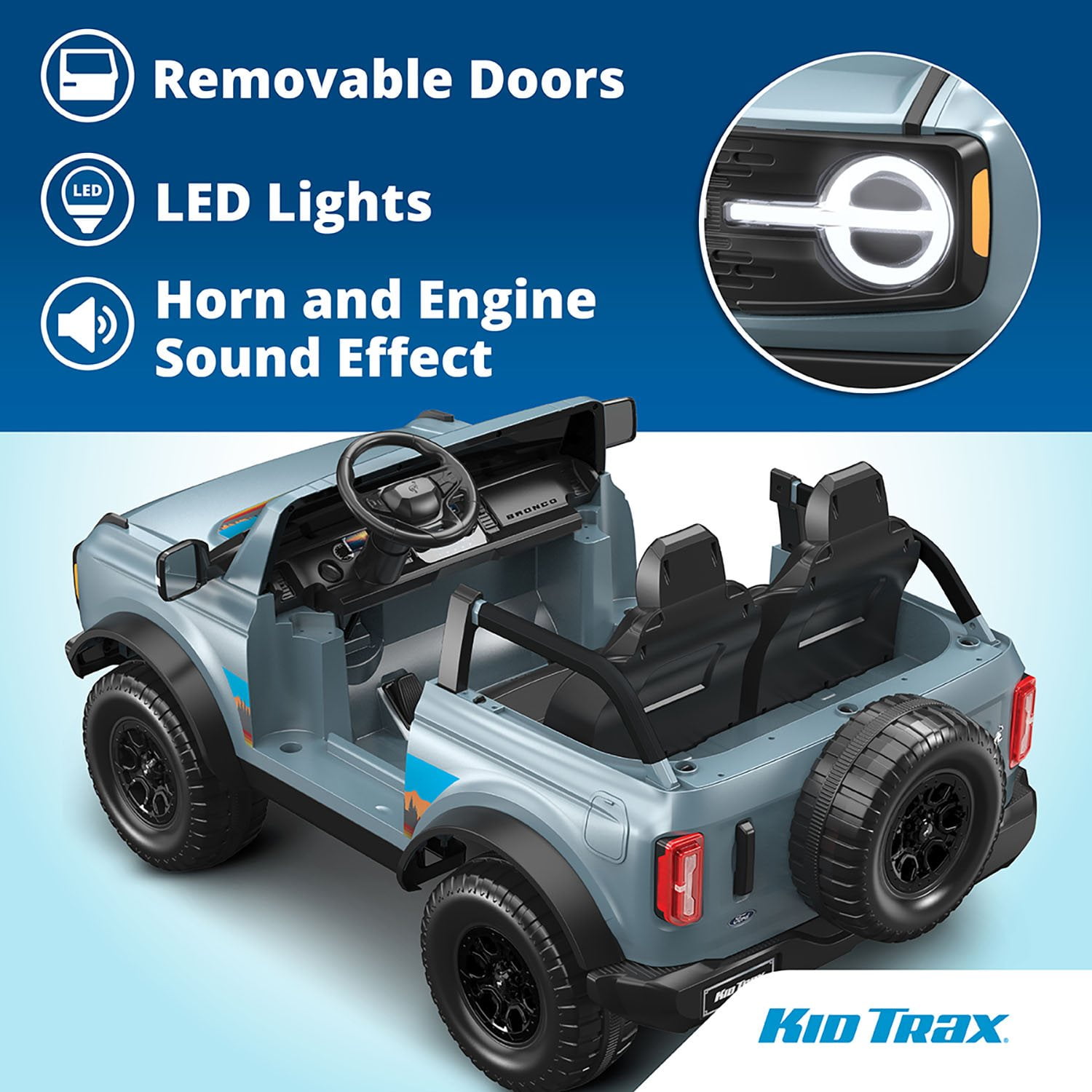 Kid Trax Ford Bronco 24V Two Seater Powered Ride-On - Image 5