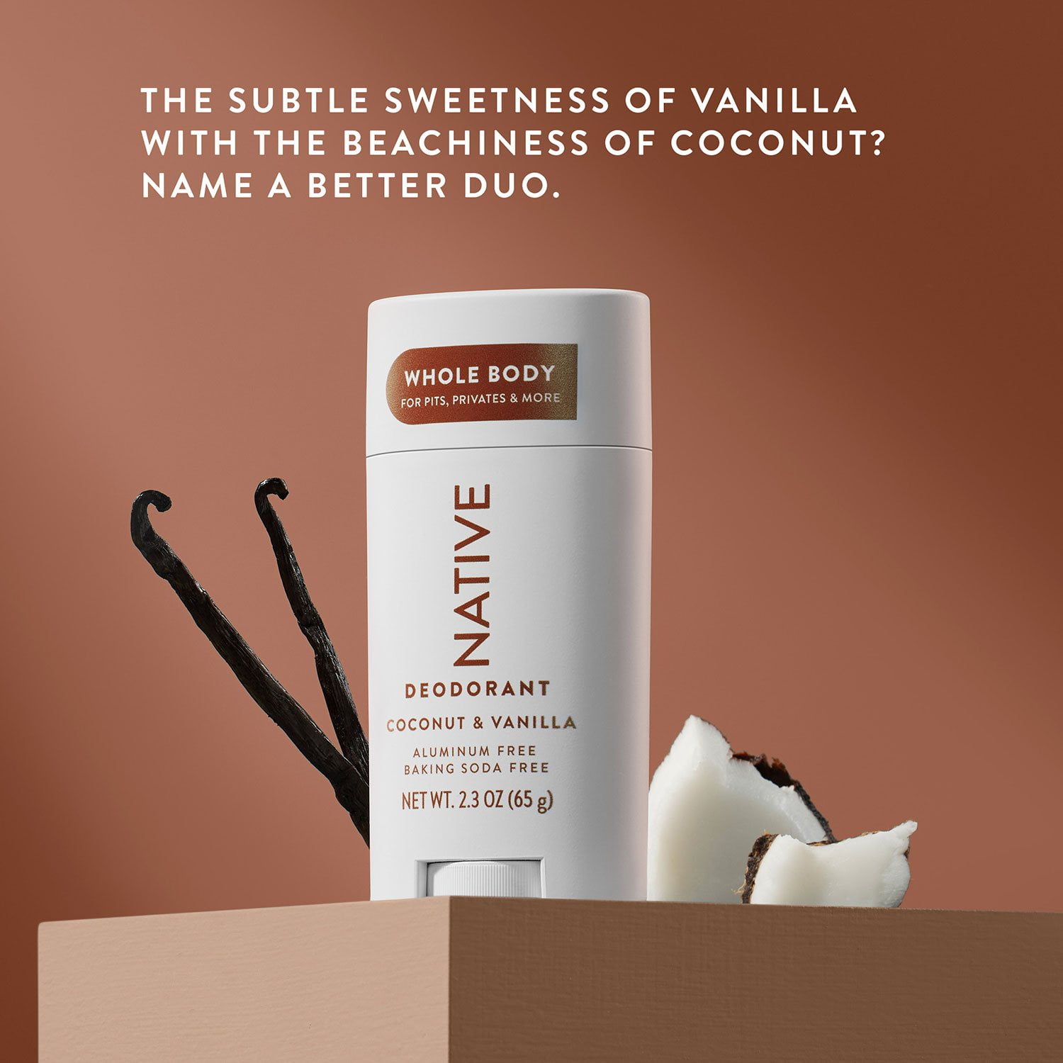 Native Whole Body Aluminum-Free Deodorant, Coconut & Vanilla, 2.3 oz., 3pk. - Image 4