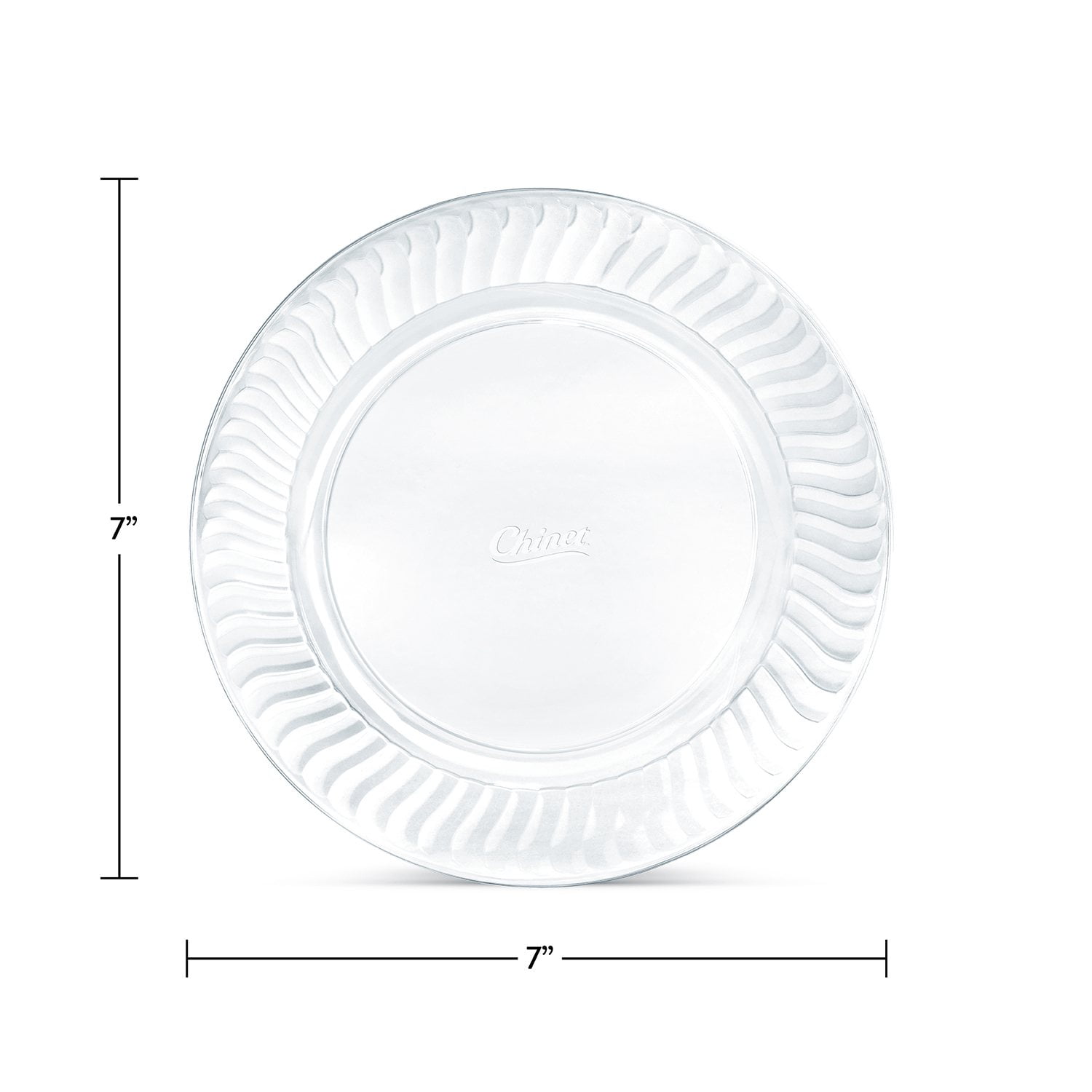 Chinet Crystal Clear Plastic Dessert Plate, 7" 150 ct. - Image 2