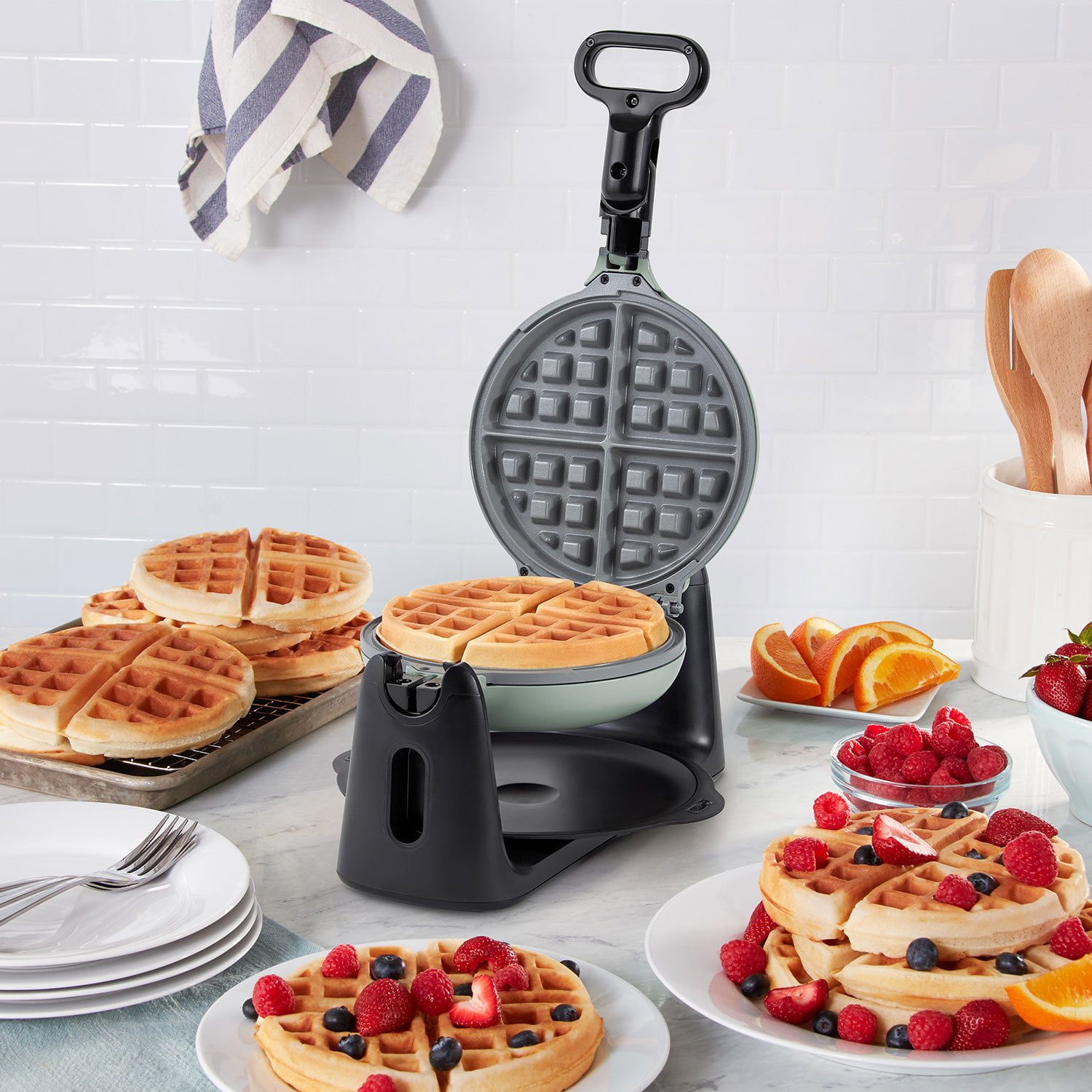 Dash Ceramic Nonstick Flip Belgian Waffle Maker - Image 2