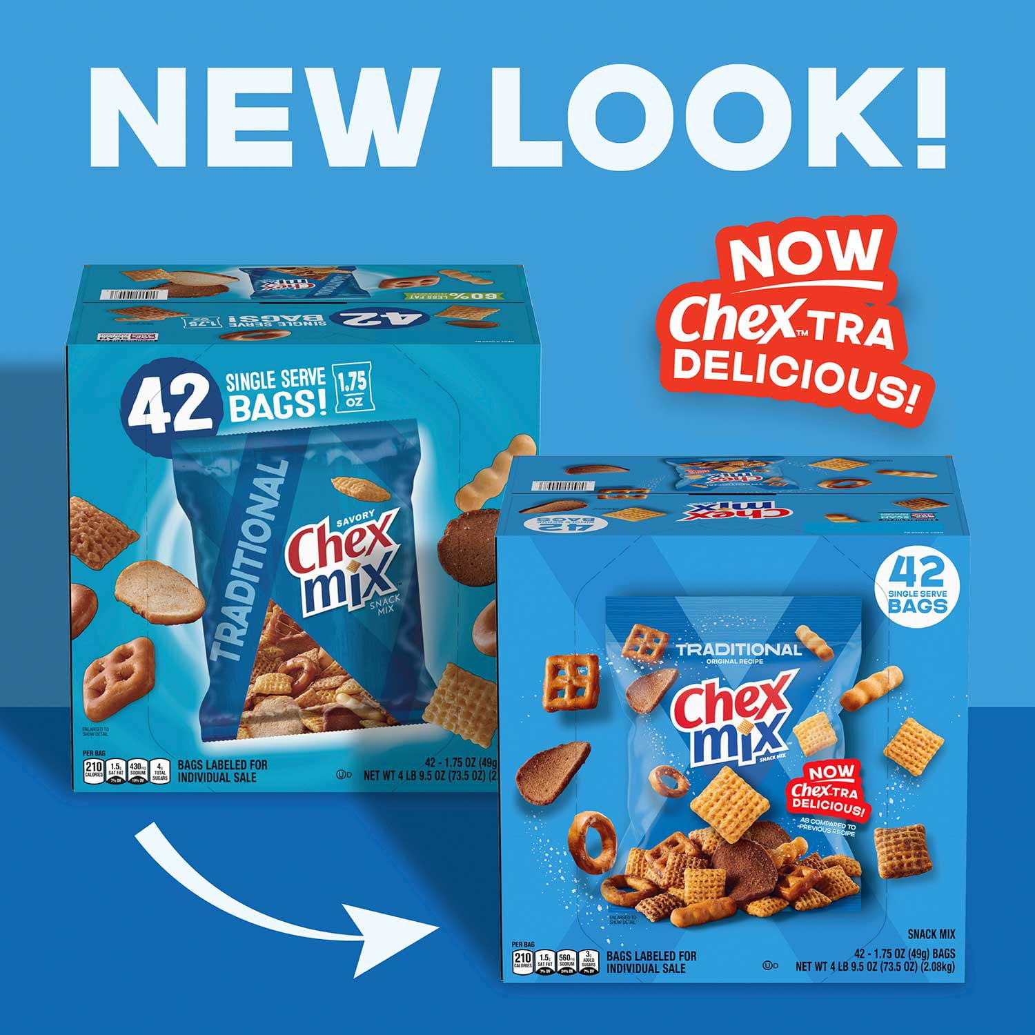 Chex Mix Traditional Savory Snack Mix, 1.75 oz., 42 pk. - Image 5