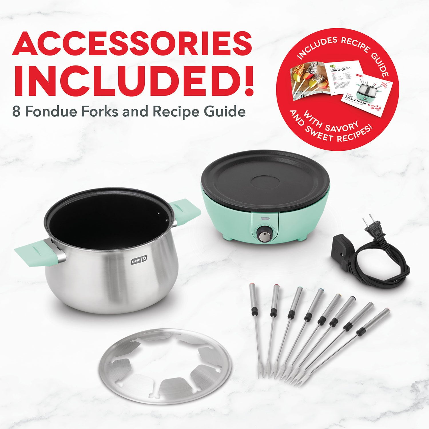 Dash Easy Fondue Maker with Fondue Sticks - Image 6