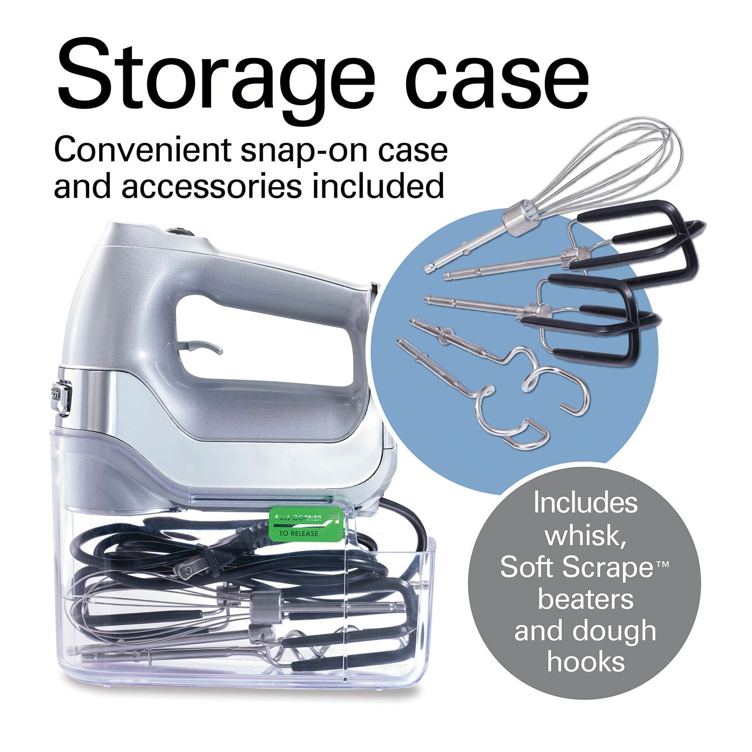 Hamilton Beach Professional 7 Speed Electric Hand Mixer with Attachments - Image 4