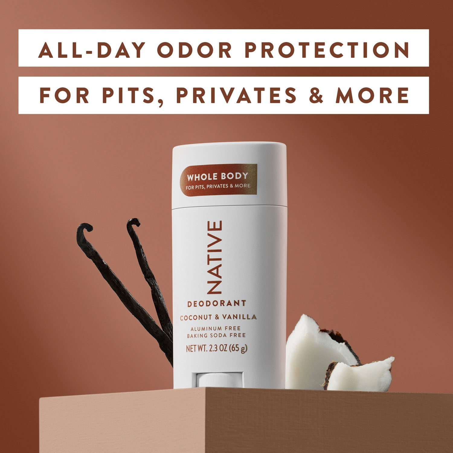 Native Whole Body Aluminum-Free Deodorant, Coconut & Vanilla, 2.3 oz., 3pk. - Image 3