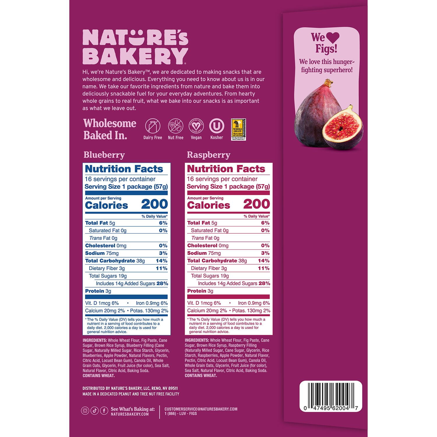 Nature's Bakery Fig Bars, Variety Pack, 2 oz., 32 ct. - Image 3
