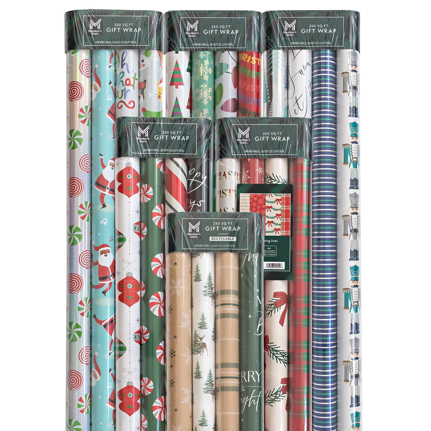Member's Mark Holiday Multi-Roll Wrapping Paper, 4 pk.
