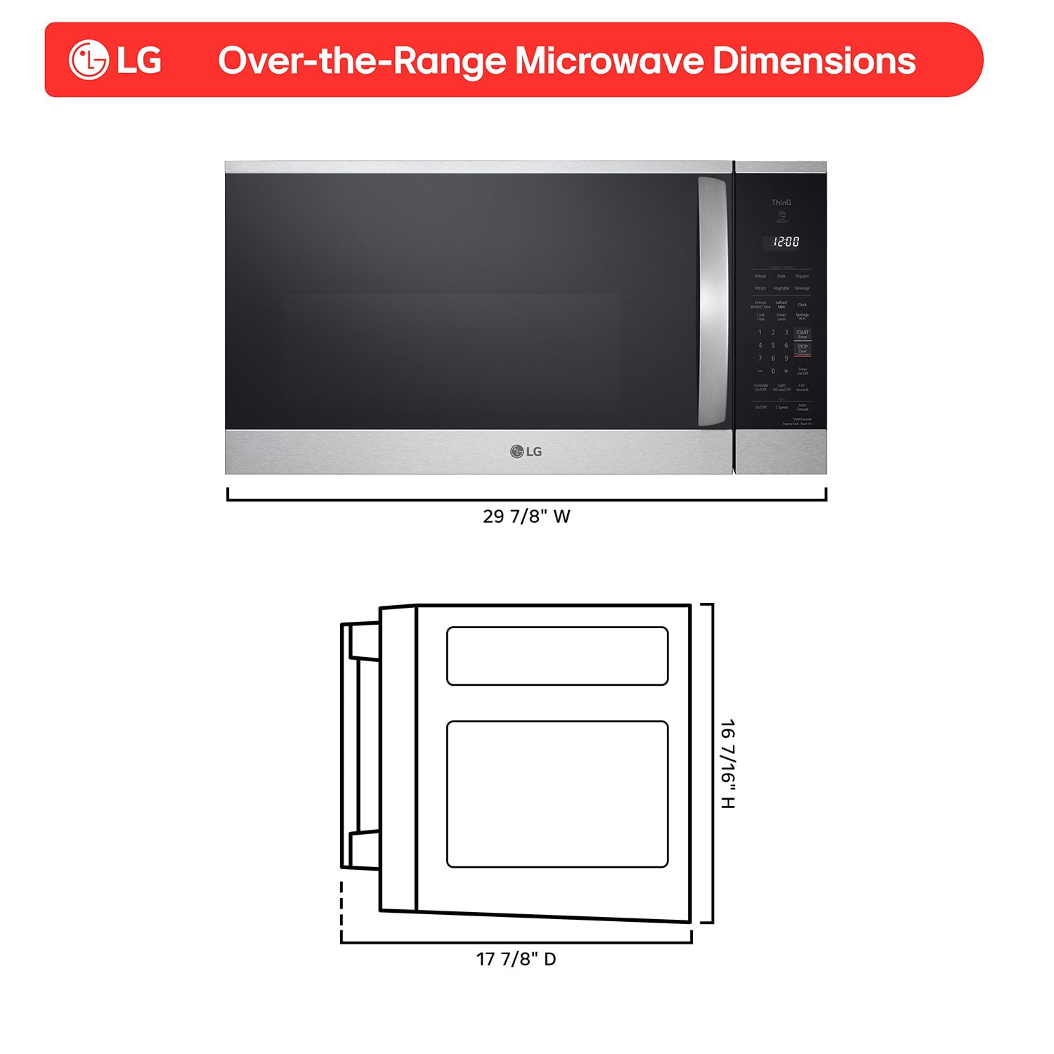 LG 1.8 cu. ft. Over-the-Range Microwave - Image 5