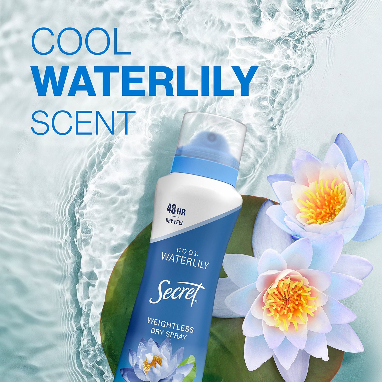 Secret Dry Spray Women's Antiperspirant Deodorant, Vanilla, Wild Rose & Waterlily, 4.1 oz., 3 pk. - Image 5
