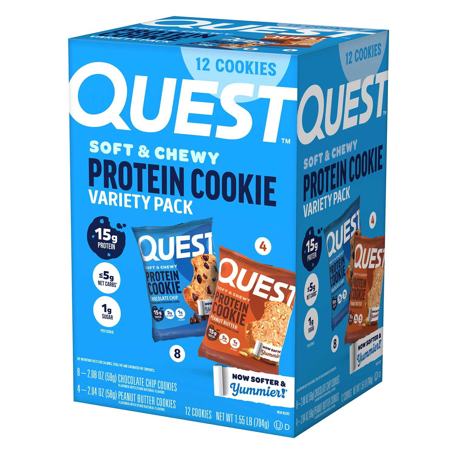 Quest Soft & Chewy 15g Protein Cookie, Variety Pack, 12 ct. - Image 2
