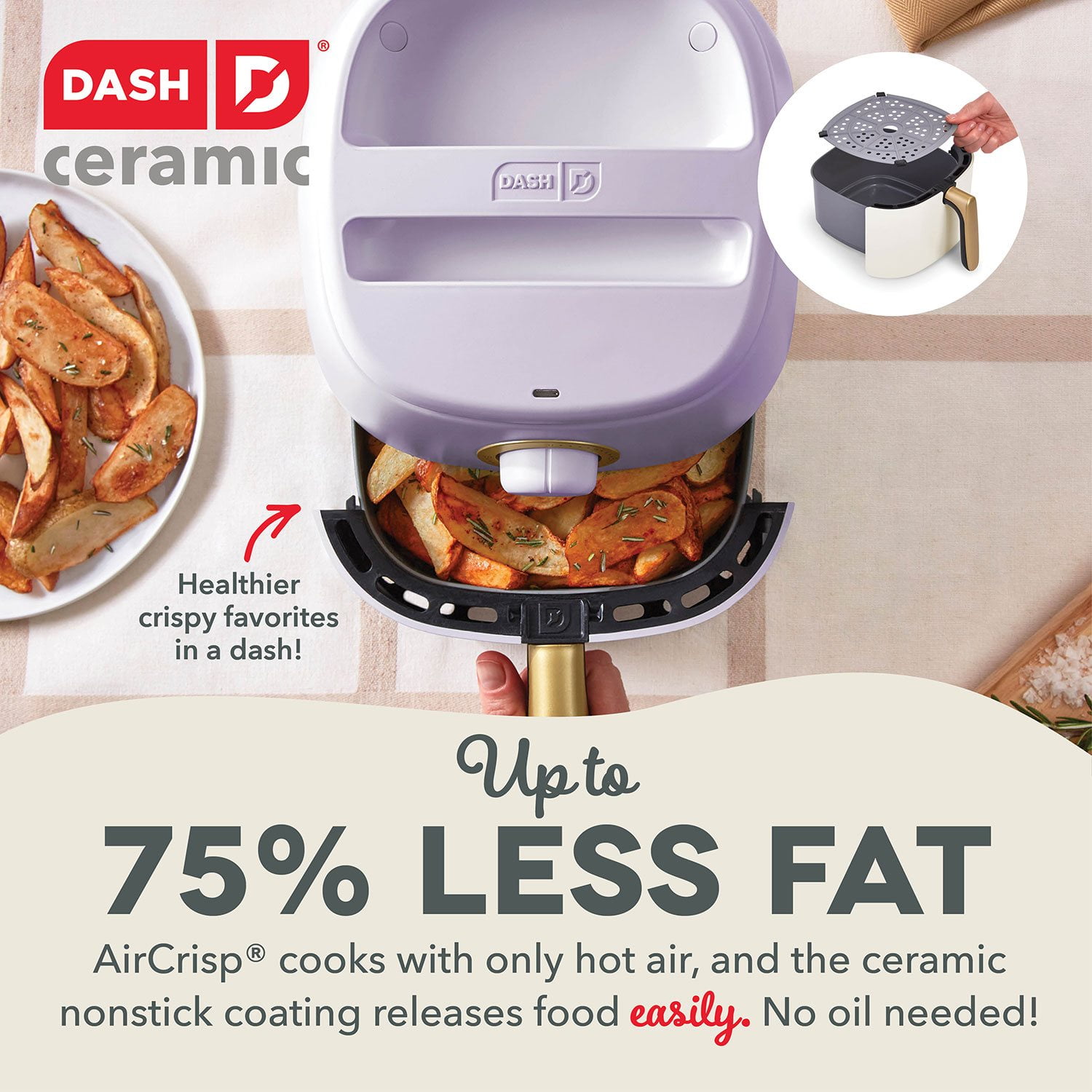 Dash Tasti-Crisp 2.6 Quart Ceramic Express Air Fryer - Image 4