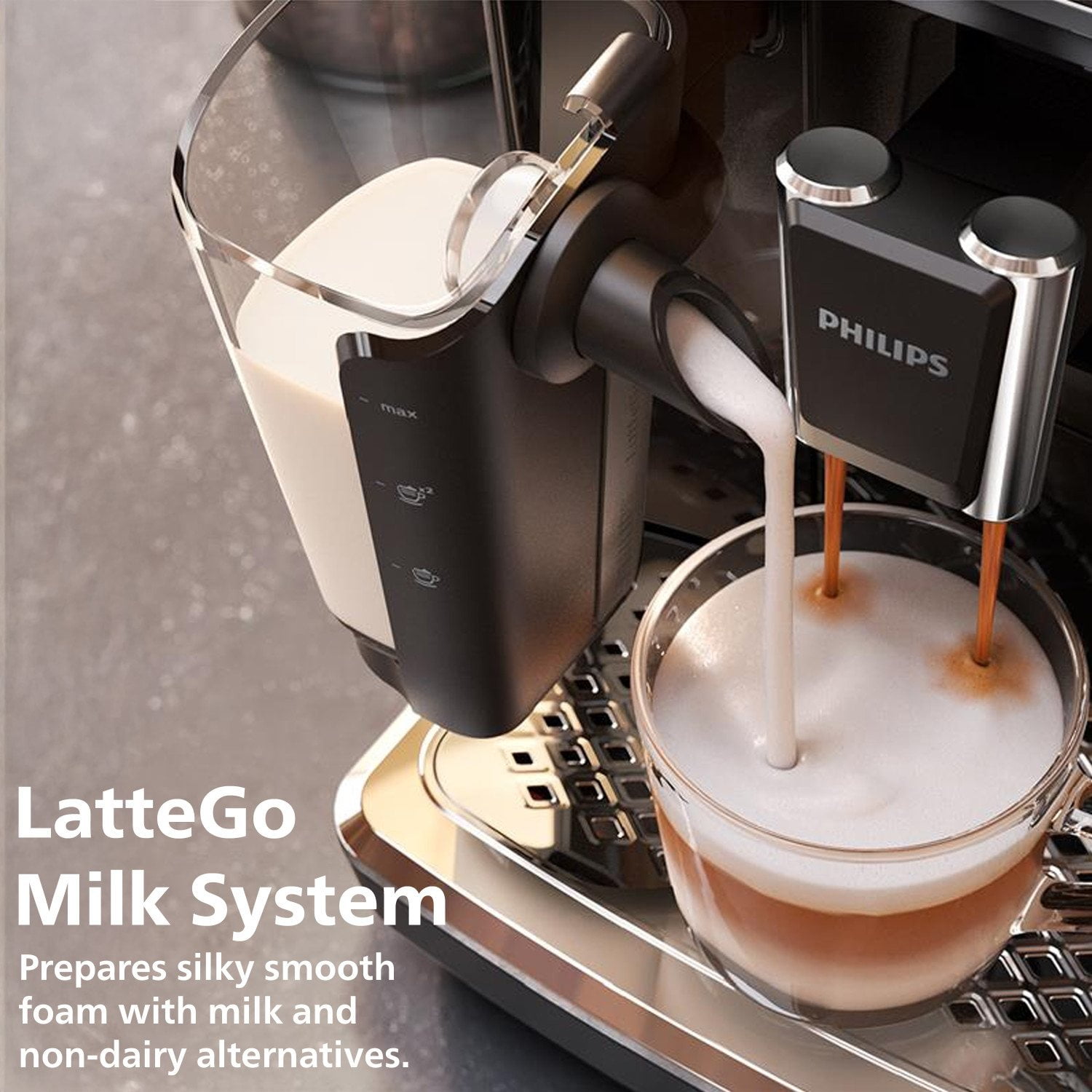 Philips 2200 Automatic Espresso and Cappuccino Machine with LatteGo Milk Frother - Image 4