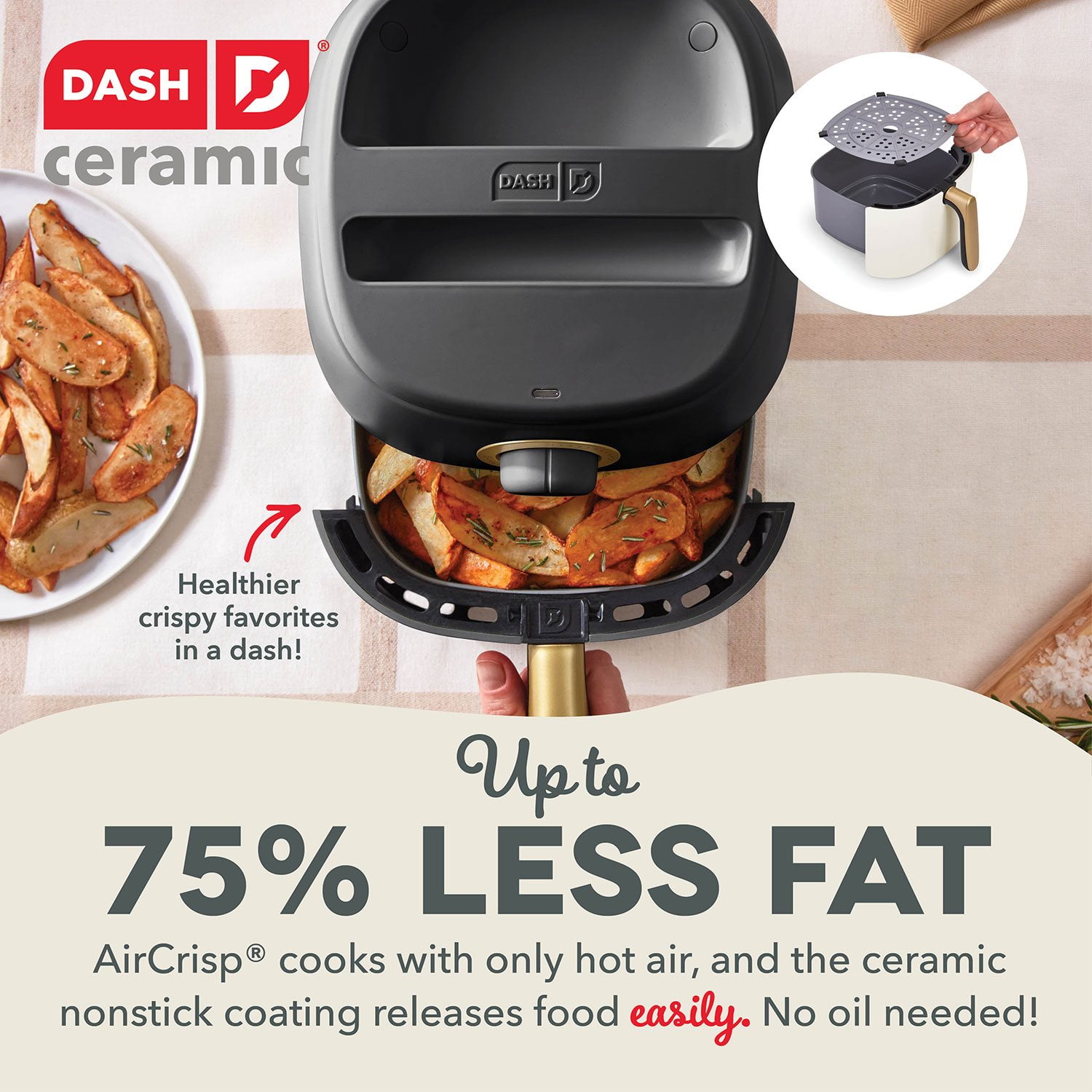 Dash Tasti-Crisp 2.6 Quart Ceramic Express Air Fryer - Image 4