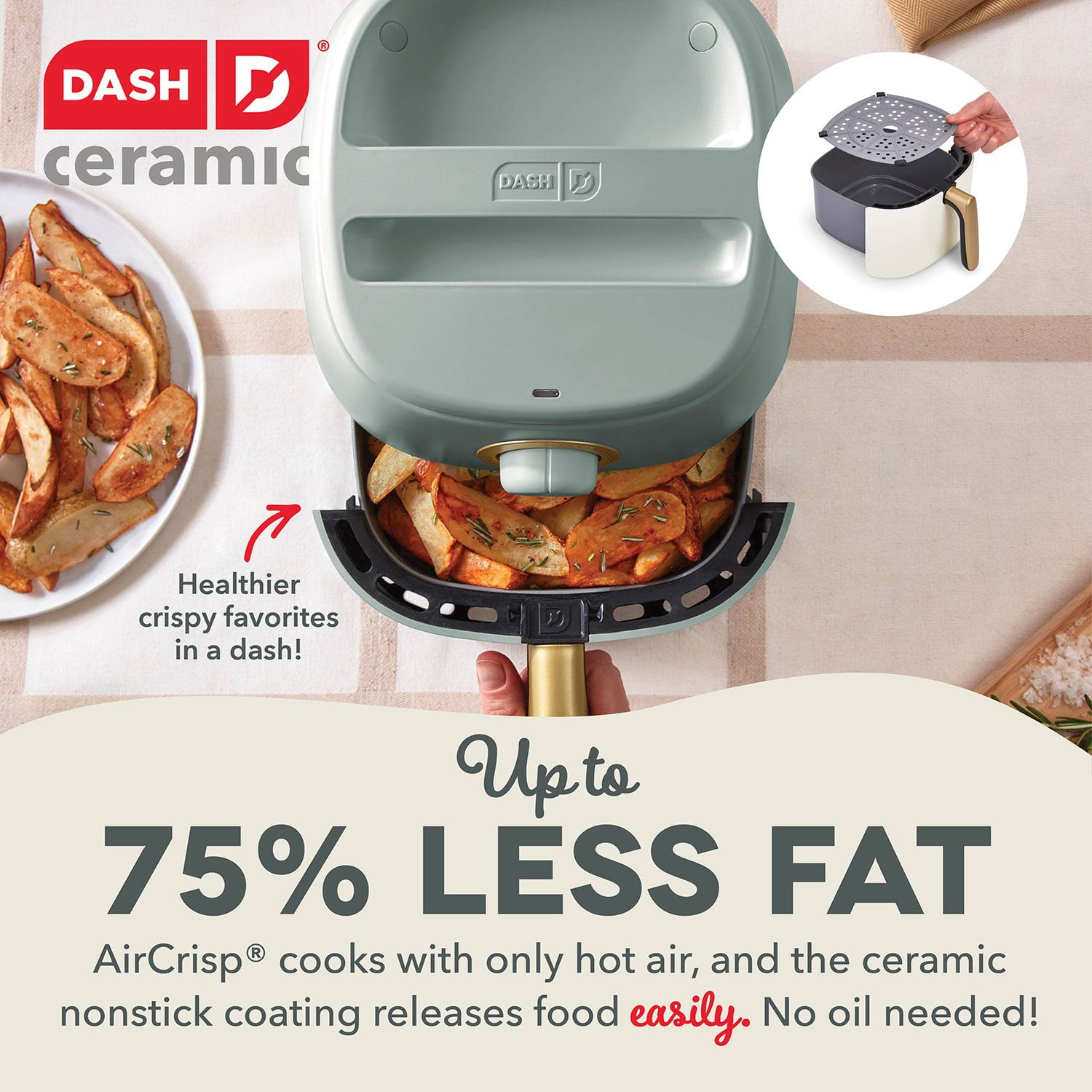 Dash Tasti-Crisp 2.6 Quart Ceramic Express Air Fryer - Image 4