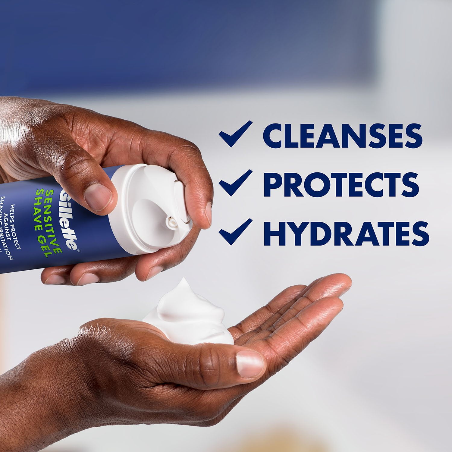 Gillette Sensitive Shave Gel with Aloe & Shea Butter, 7 oz., 3 pk. - Image 4