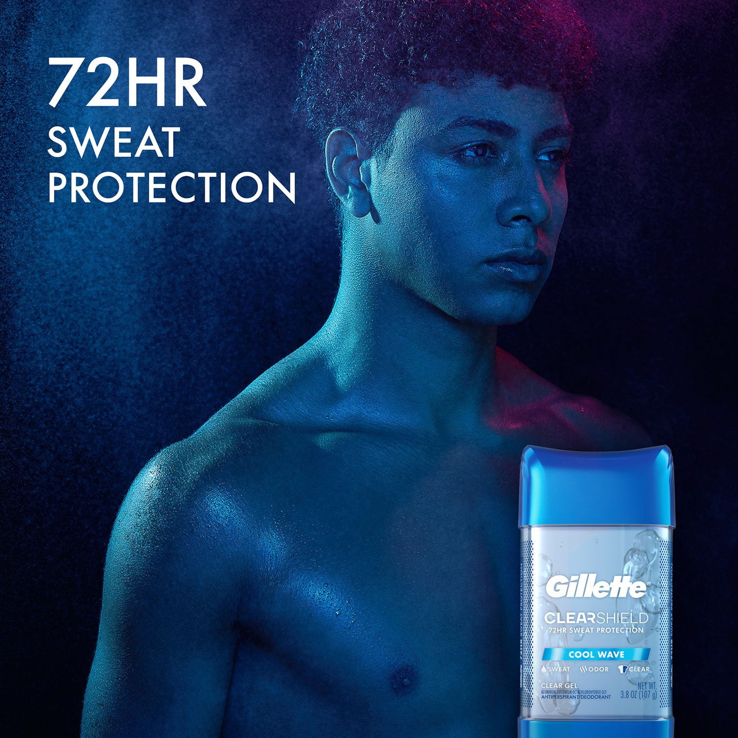 Gillette Cool Wave Clear Gel Men's Antiperspirant and Deodorant, 3.8 oz., 5 pk. - Image 5