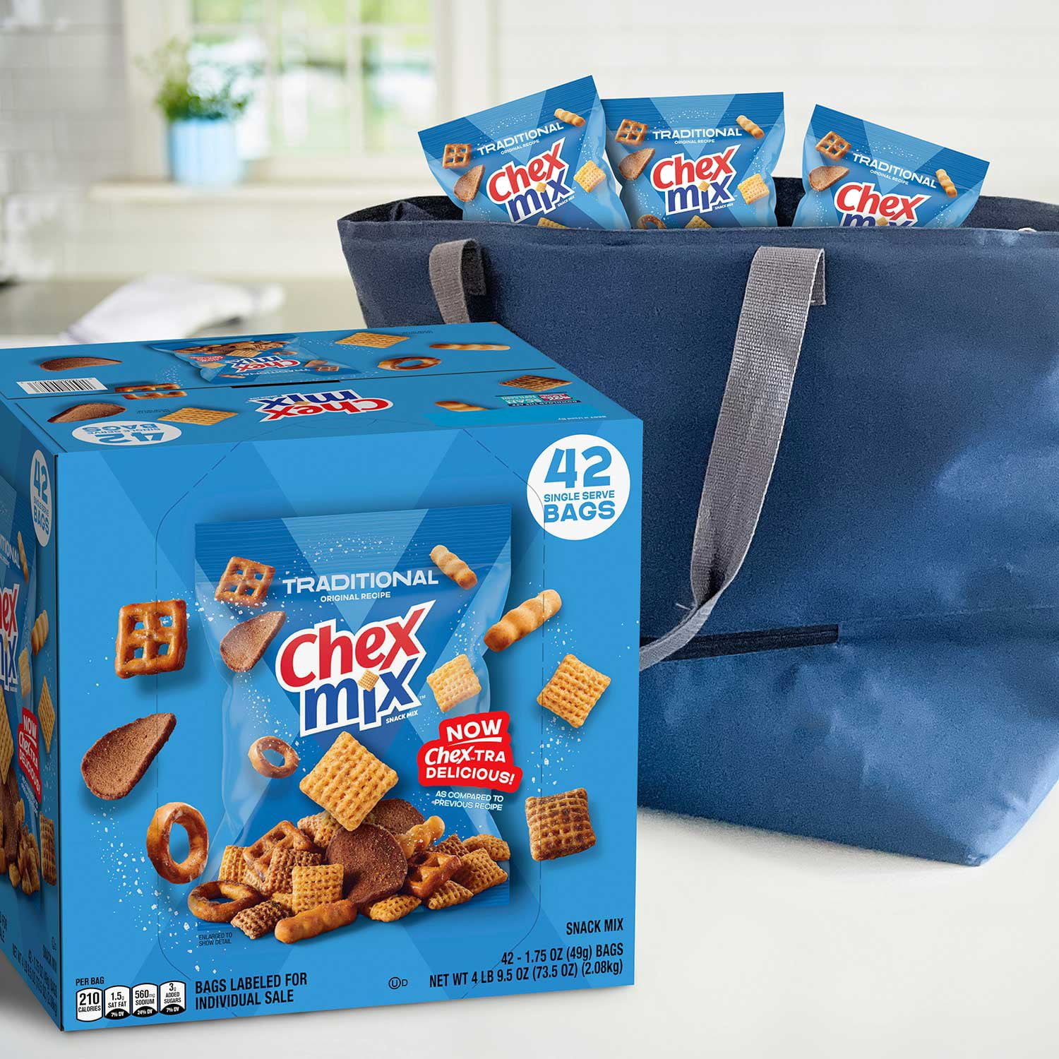 Chex Mix Traditional Savory Snack Mix, 1.75 oz., 42 pk. - Image 7