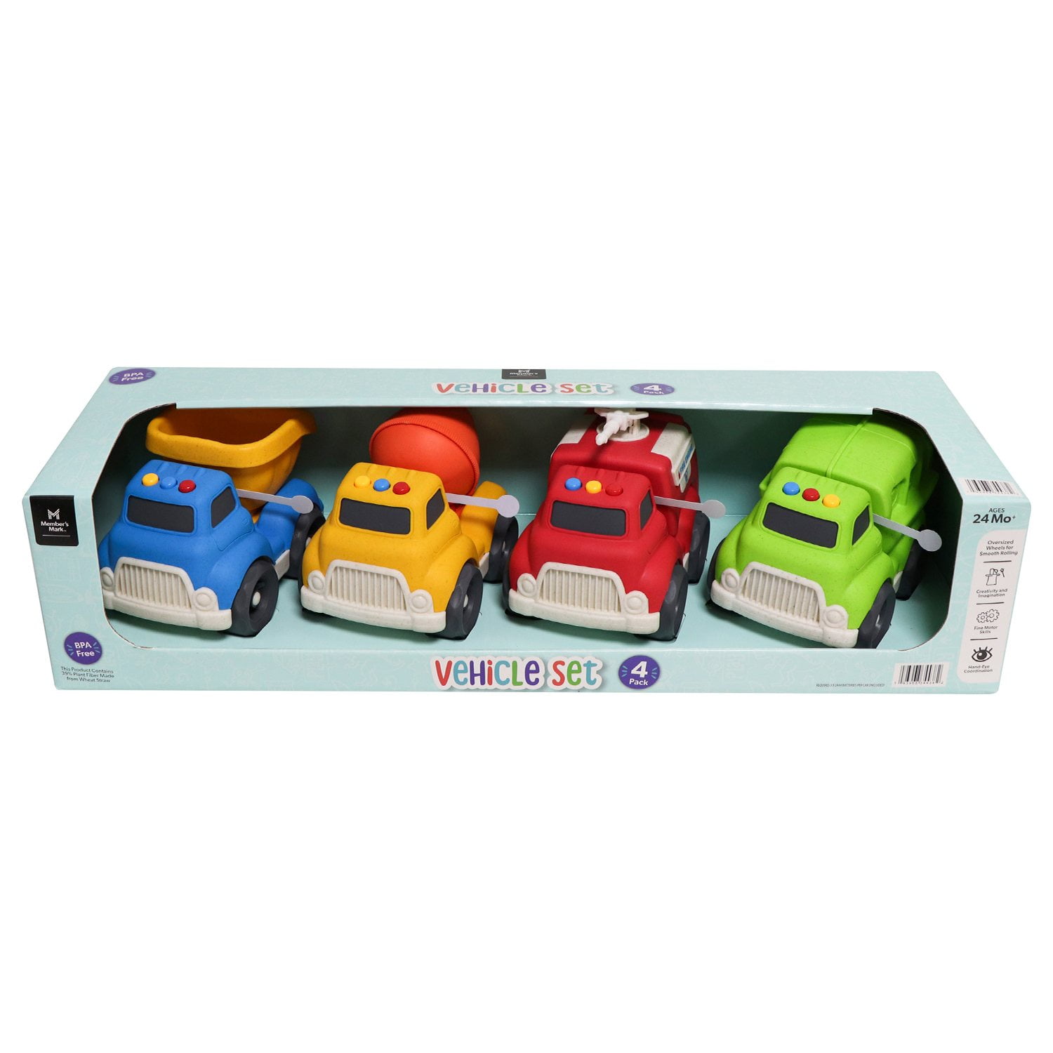 Member's Mark Wheat Straw Vehicles with Lights & Sounds, 4 pk. - Image 5