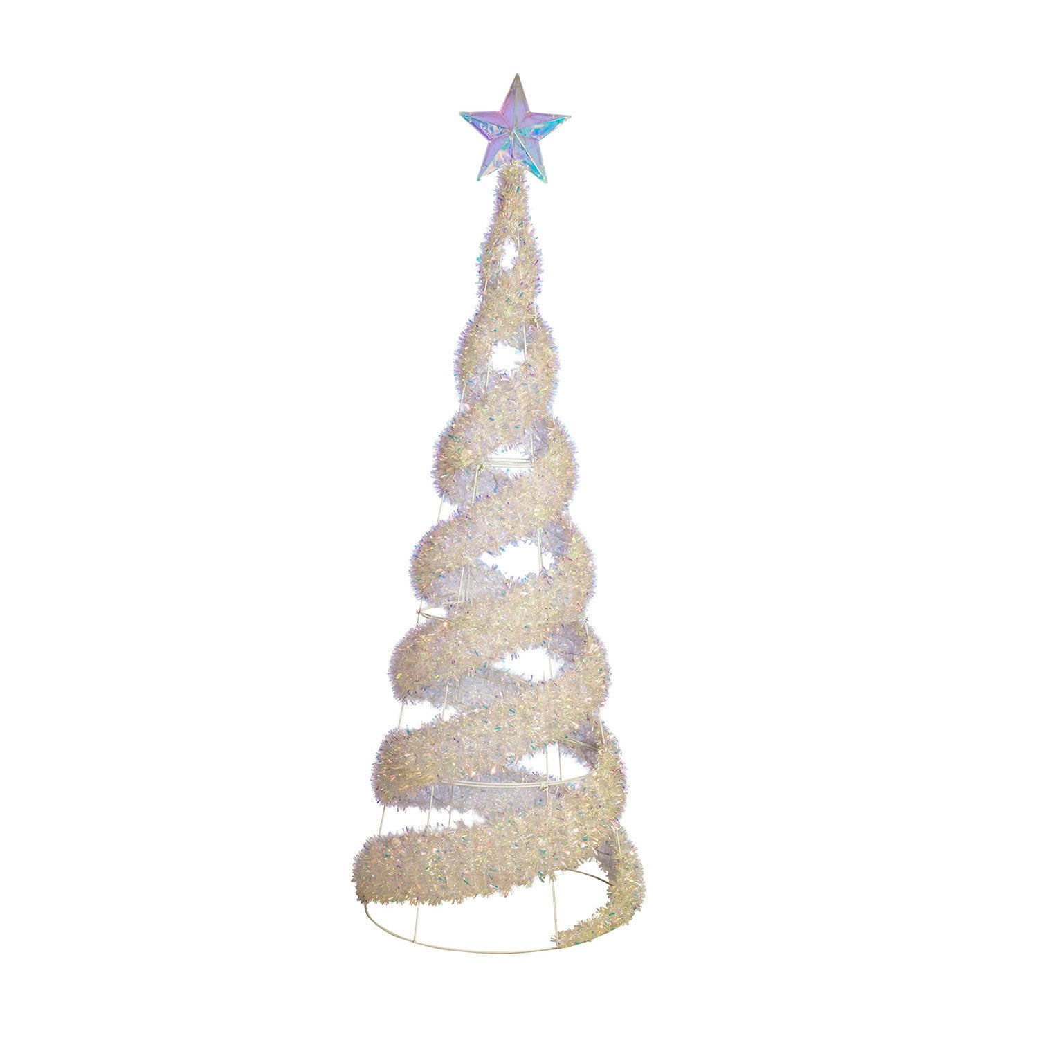 Member's Mark 8' Pre-Lit Iridescent Color-Changing Spiral Tree - Image 3