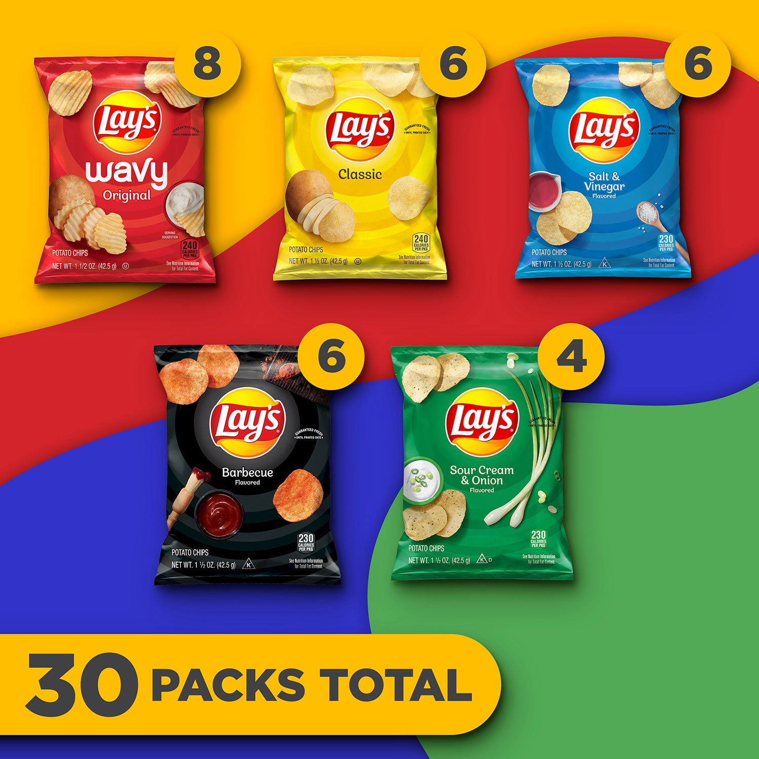 Lay's Mix Variety Pack Potato Chips, 30 pk. - Image 4