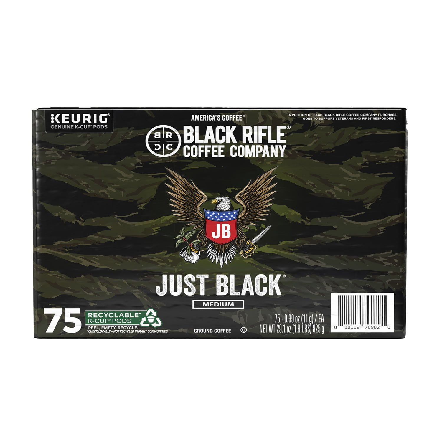 Black Rifle Coffee Company Just Black, Medium Roast K-Cup Coffee Pods, 75 ct. - Image 3