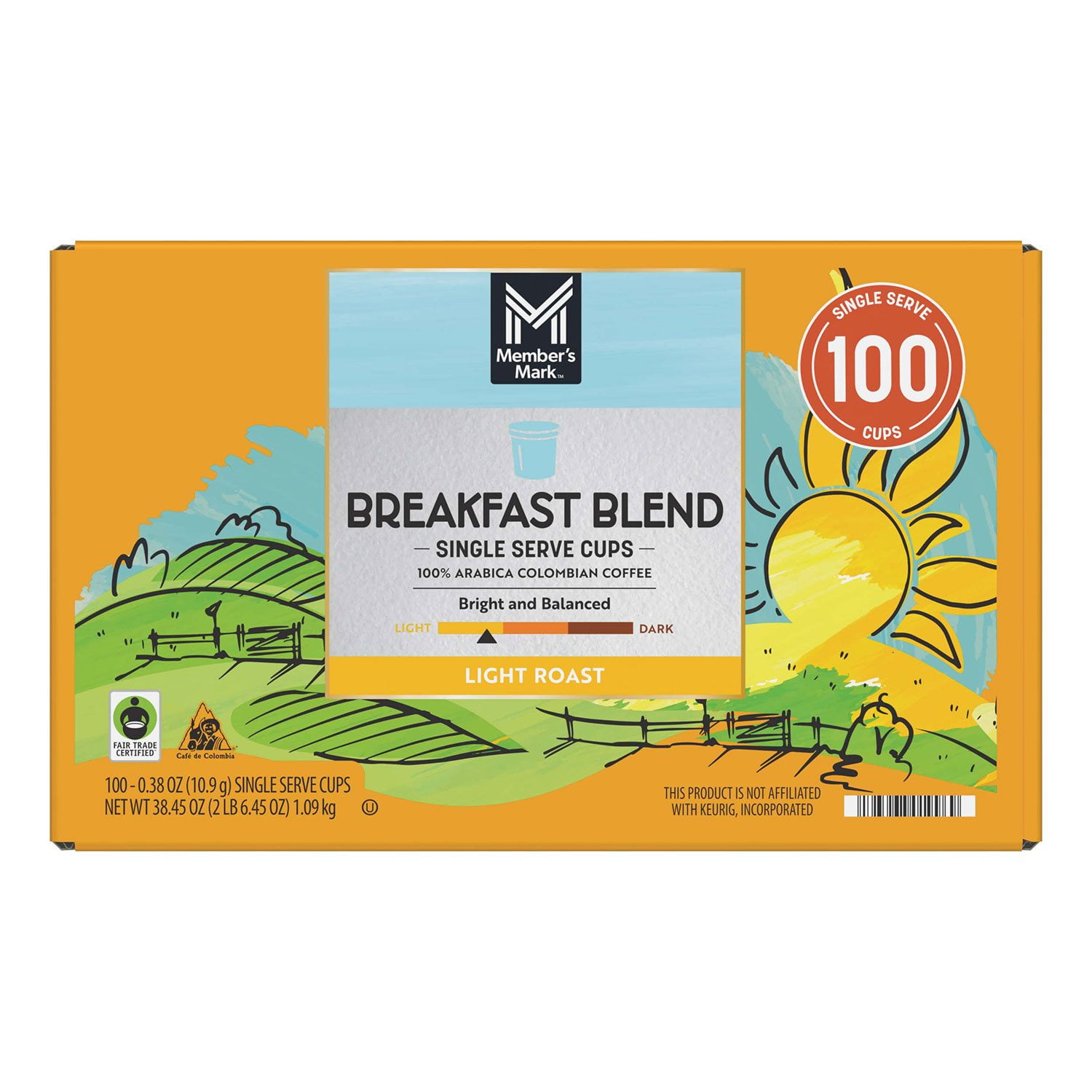 Member's Mark Breakfast Blend Light Roast Coffee Pods, 100 ct. - Image 3