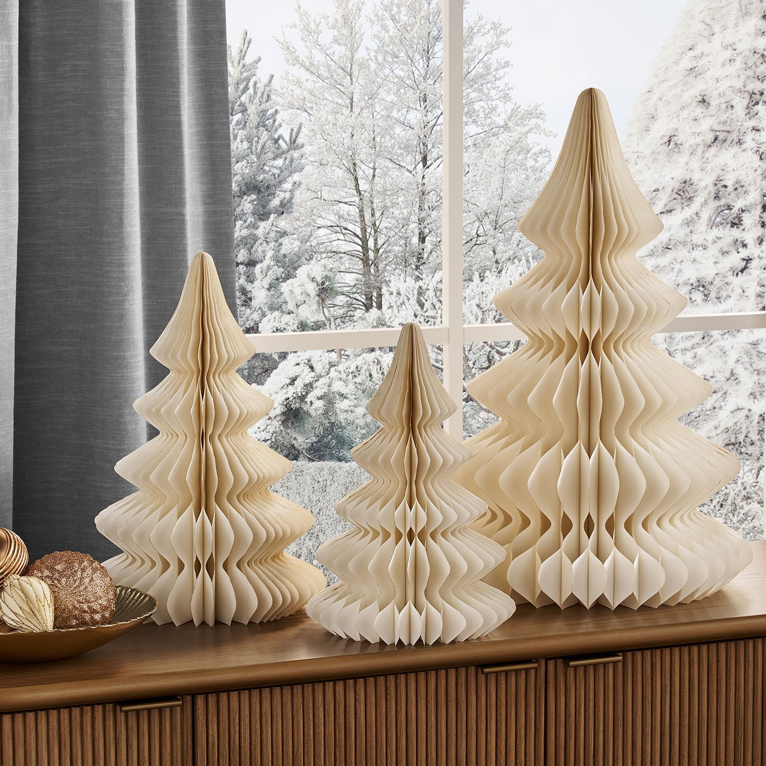 Member's Mark Paper Honeycomb Tree, Set of 3