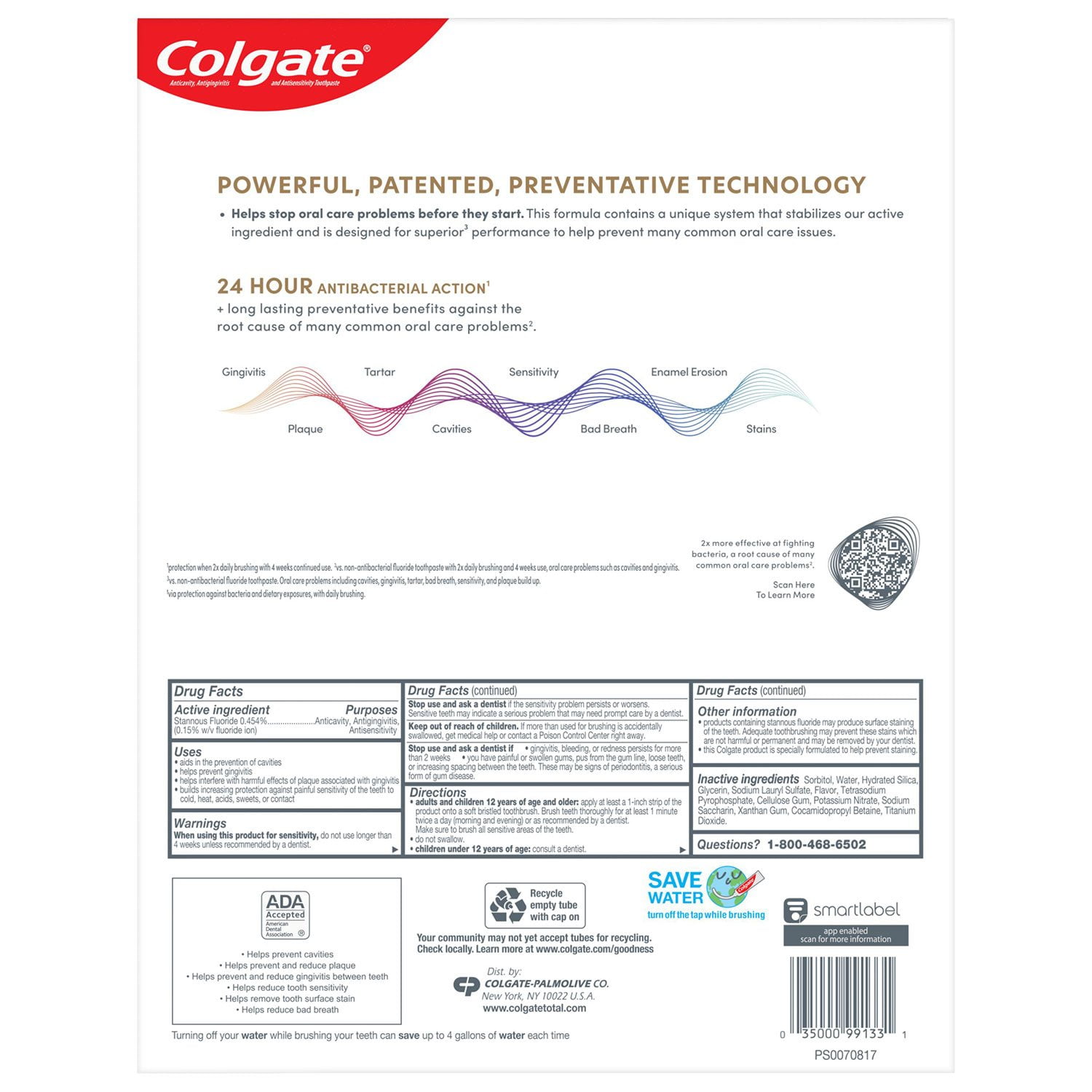 Colgate Total Whitening Toothpaste, 6 oz., 5 pk. - Image 2