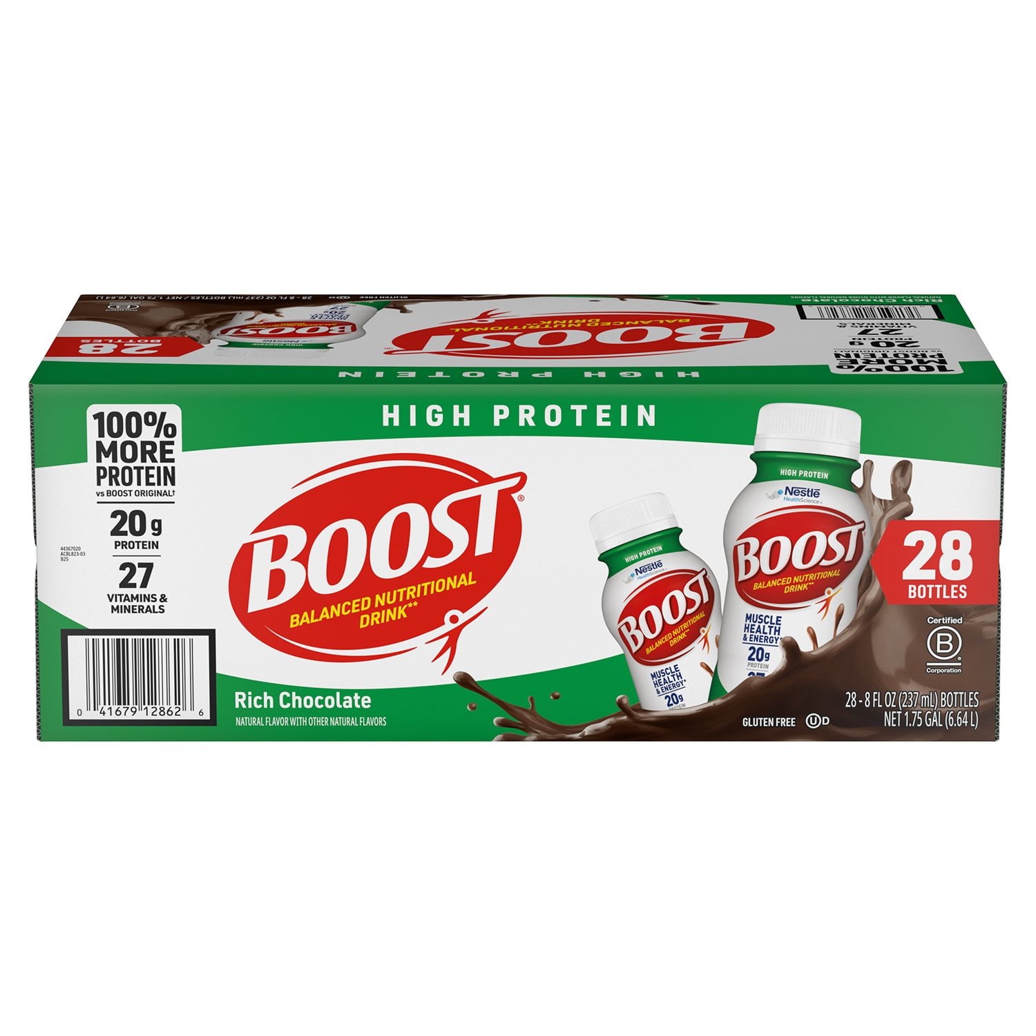 BOOST 20g High Protein Nutritional Drink, Chocolate 8 fl. oz., 28 ct.