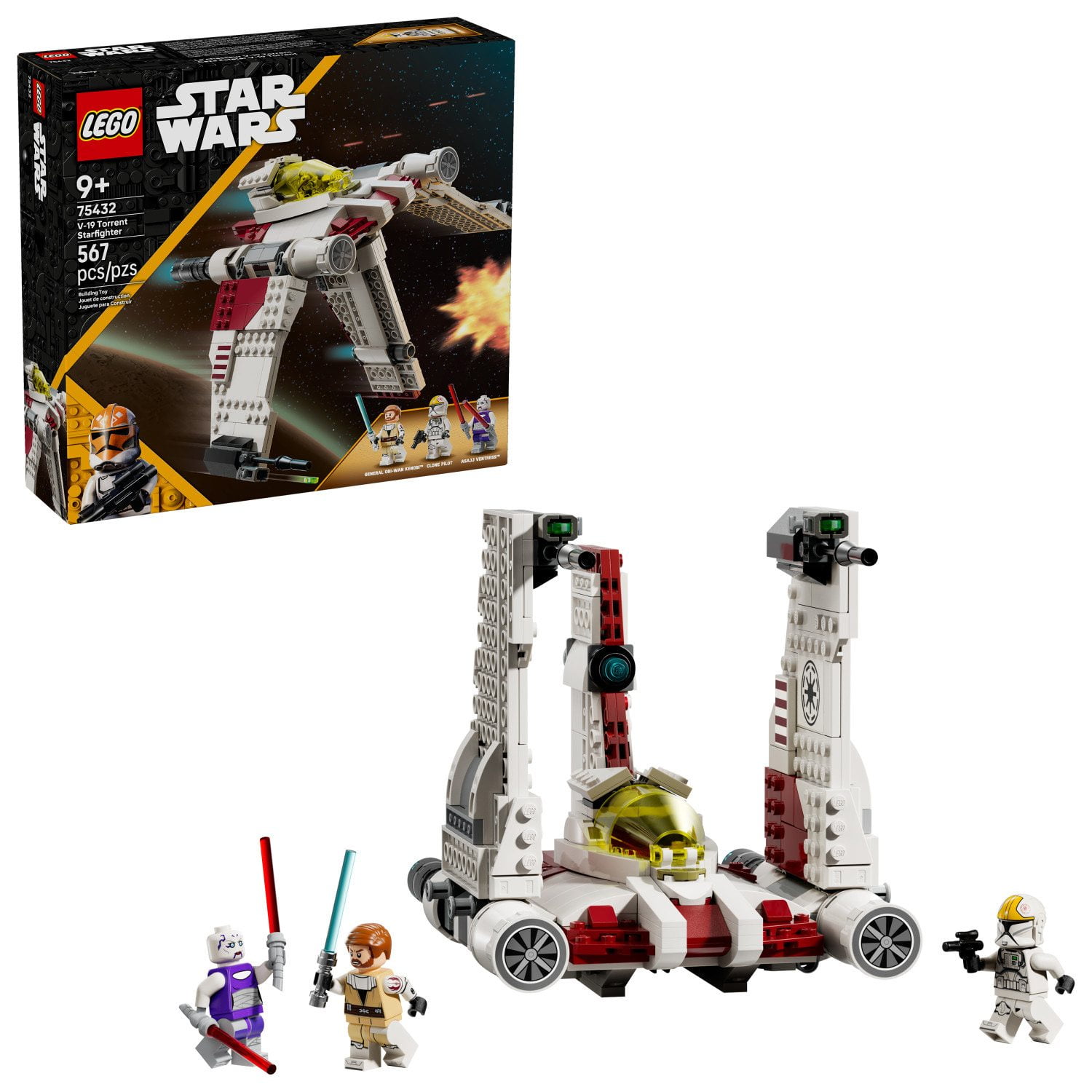 LEGO Star Wars: The Clone Wars V-19 Torrent Starfighter Building Set, 567 pc.