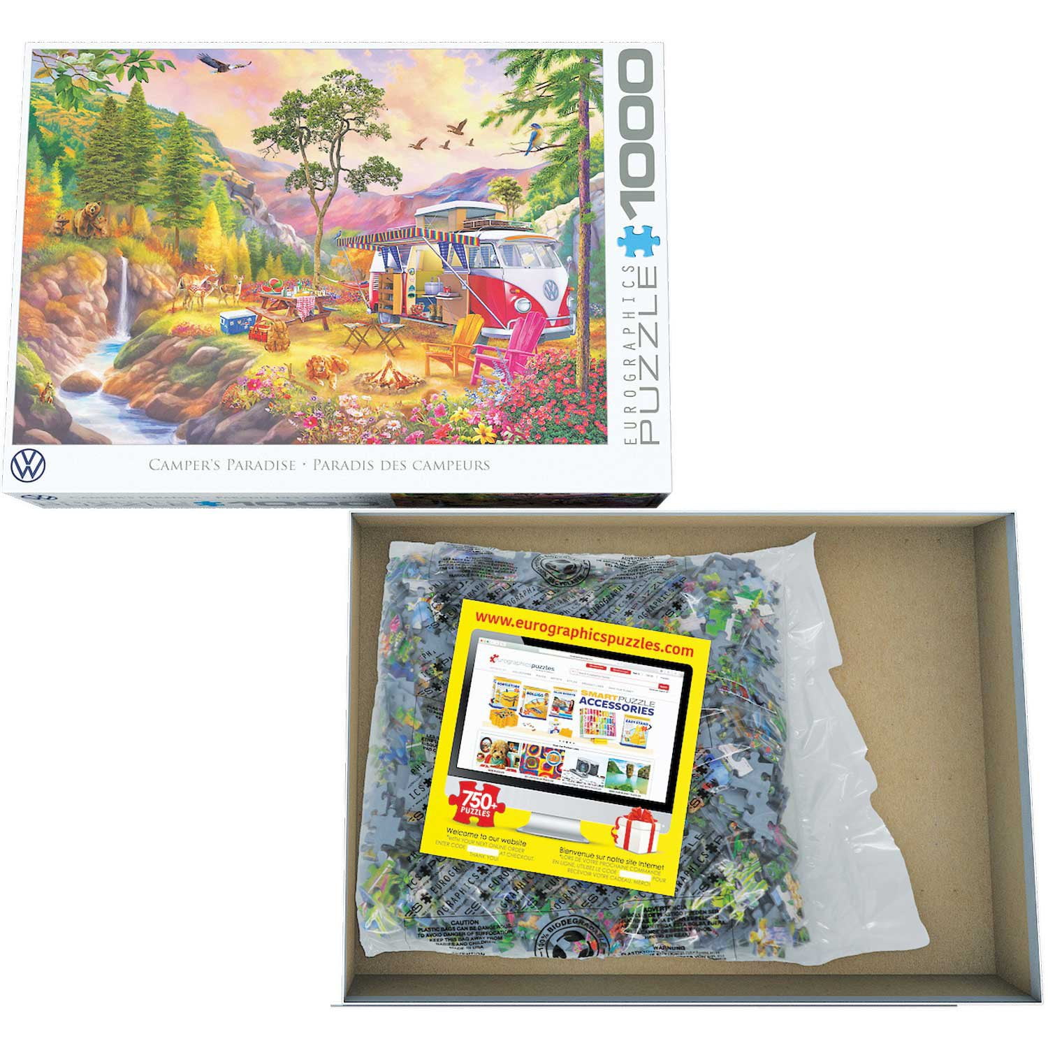 VW Bus - Camper's Paradise Puzzle, 1000 Piece - Image 2