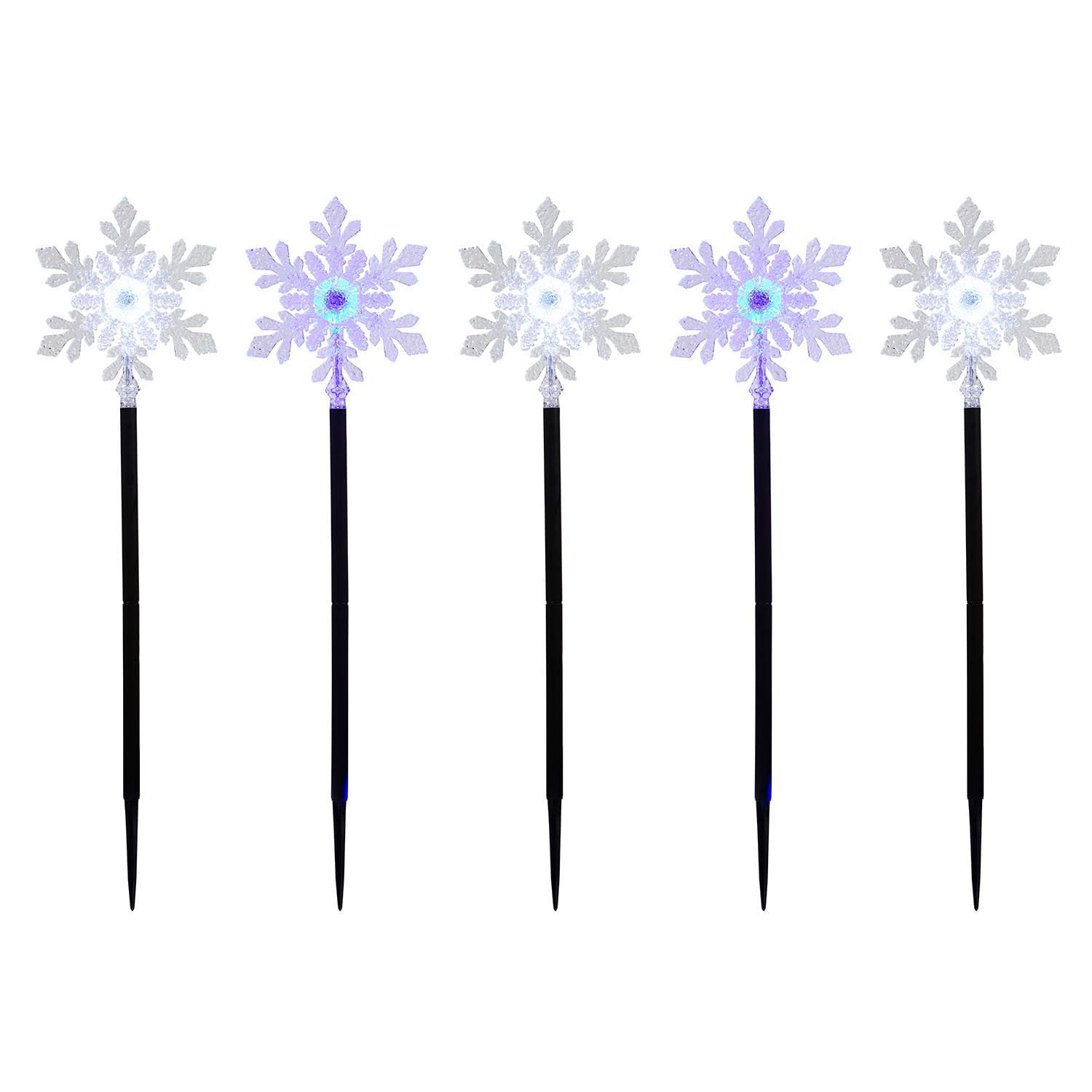 Member's Mark 5ct Snowflake Pathway LED Lights, 9' Lighted Length - Image 2