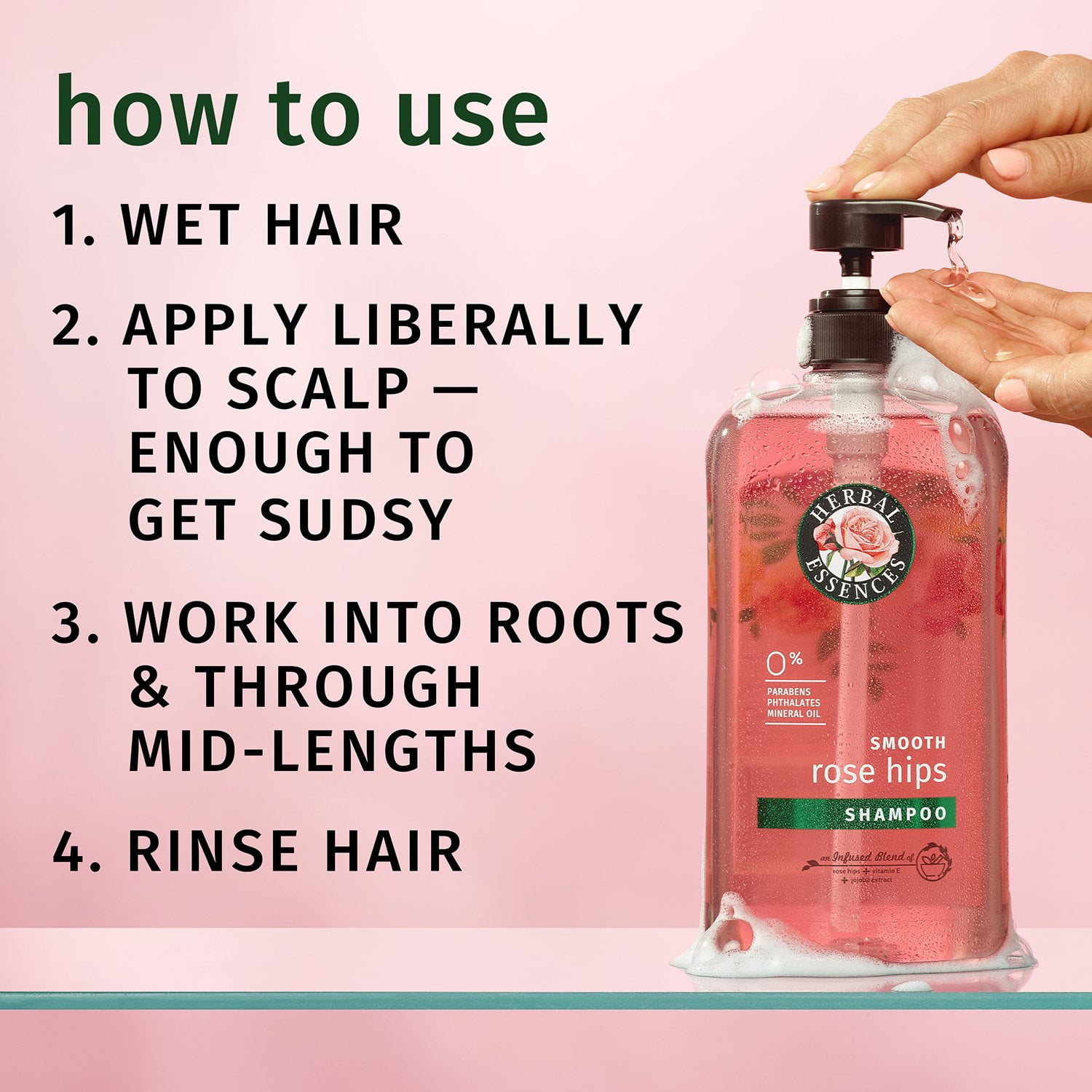 Herbal Essences Rose Hips Shampoo and Conditioner, 33.8 fl. oz., 2pk. - Image 2