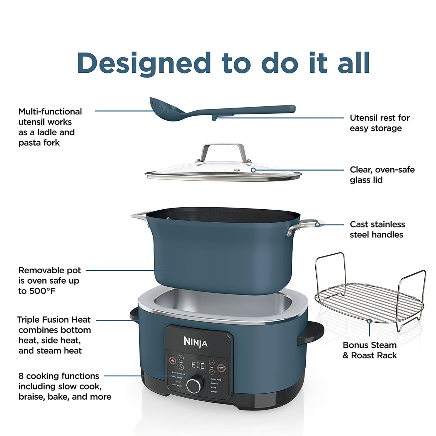 Ninja 14-in-1 PossibleCooker PRO 8.5-qt, Multi-Cooker - Image 11