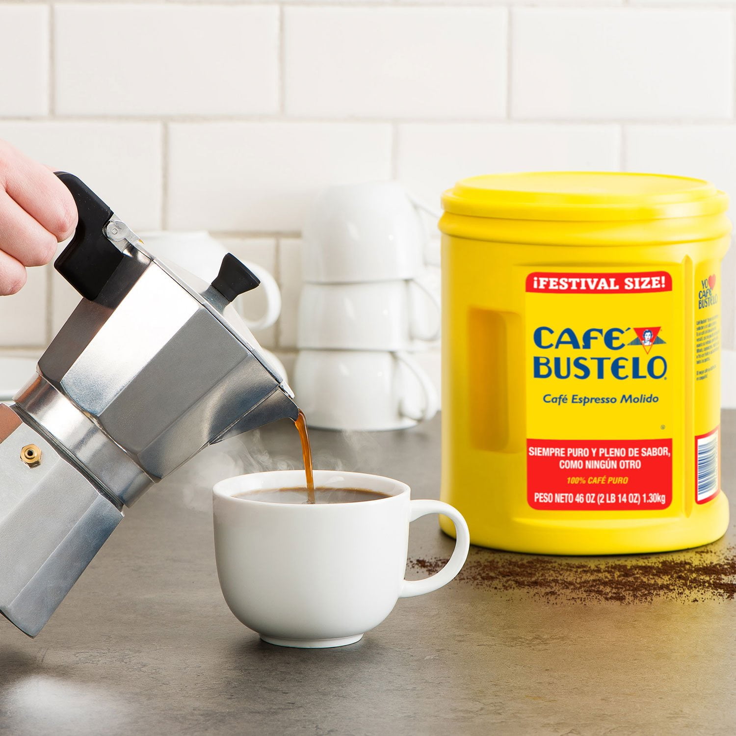 Café Bustelo Festival Size Dark Roast Ground Coffee, Espresso 46 oz. - Image 3