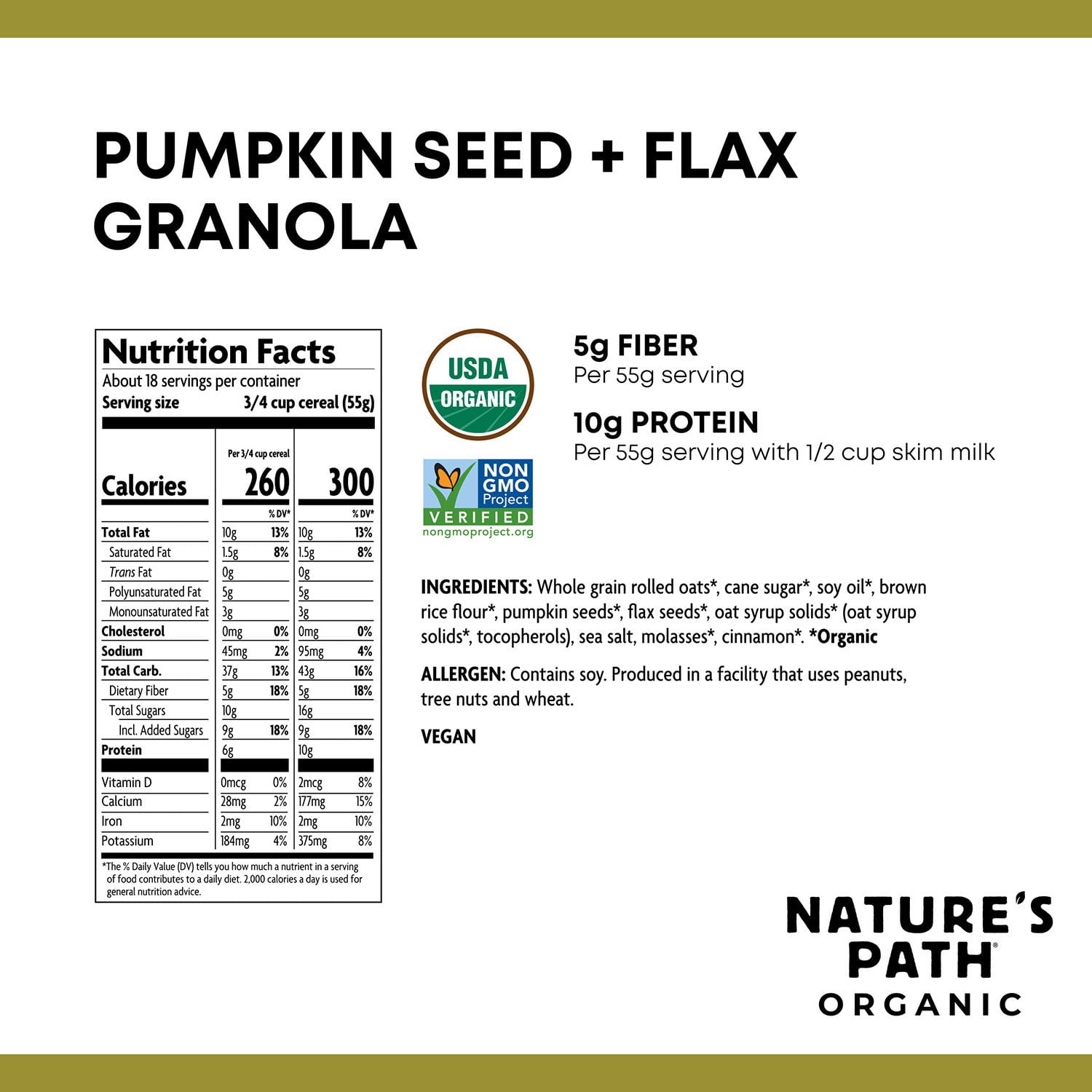 Nature's Path Organic Pumpkin Seed Plus Flax Granola, 35.3 oz. - Image 6