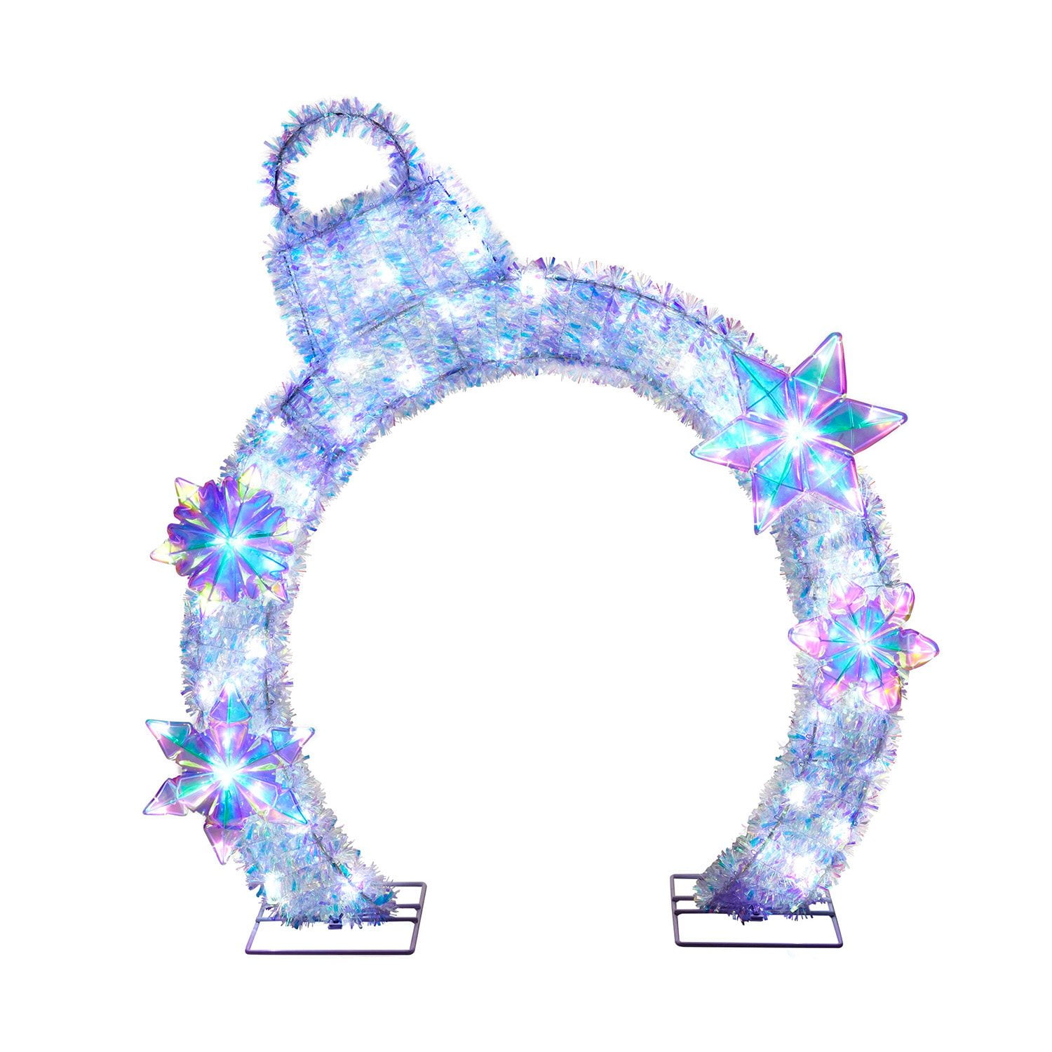 Member's Mark 48" Pre-Lit Iridescent Ornament Arch Décor - Image 2