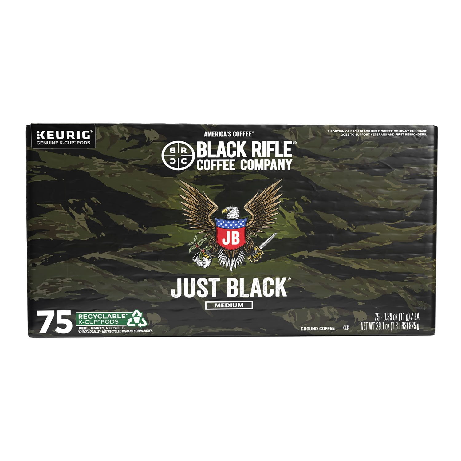 Black Rifle Coffee Company Just Black, Medium Roast K-Cup Coffee Pods, 75 ct. - Image 4