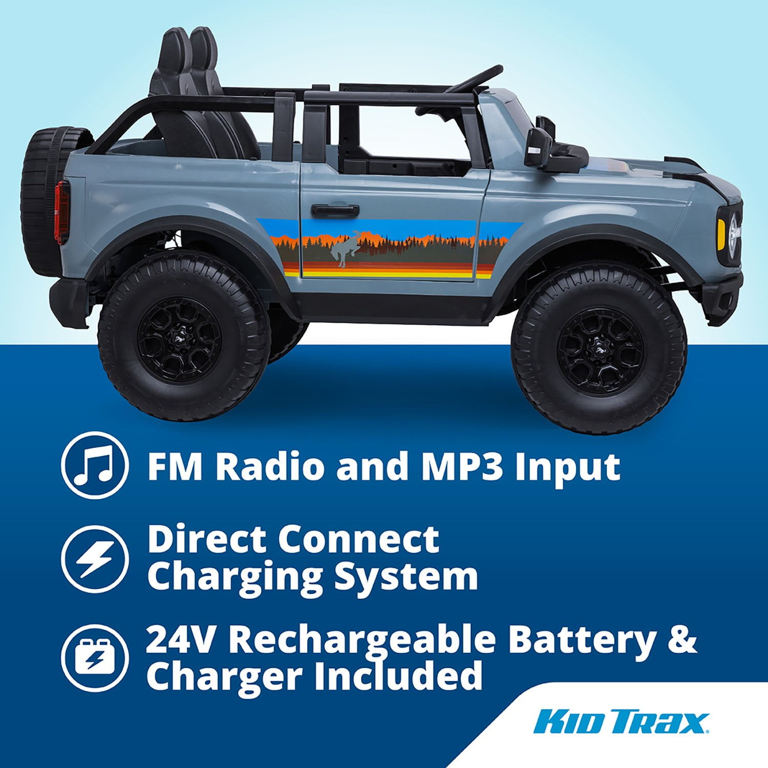 Kid Trax Ford Bronco 24V Two Seater Powered Ride-On - Image 7