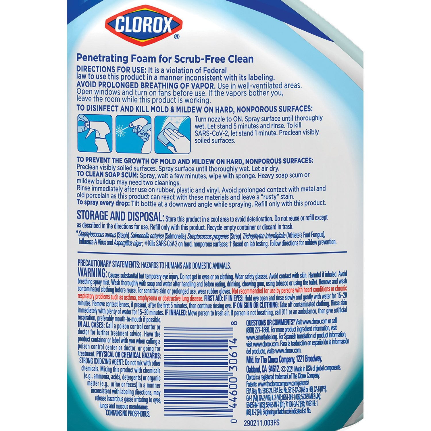 Clorox Bathroom Bleach Foamer, Ocean Mist, 3 ct., 90 fl. oz. - Image 2
