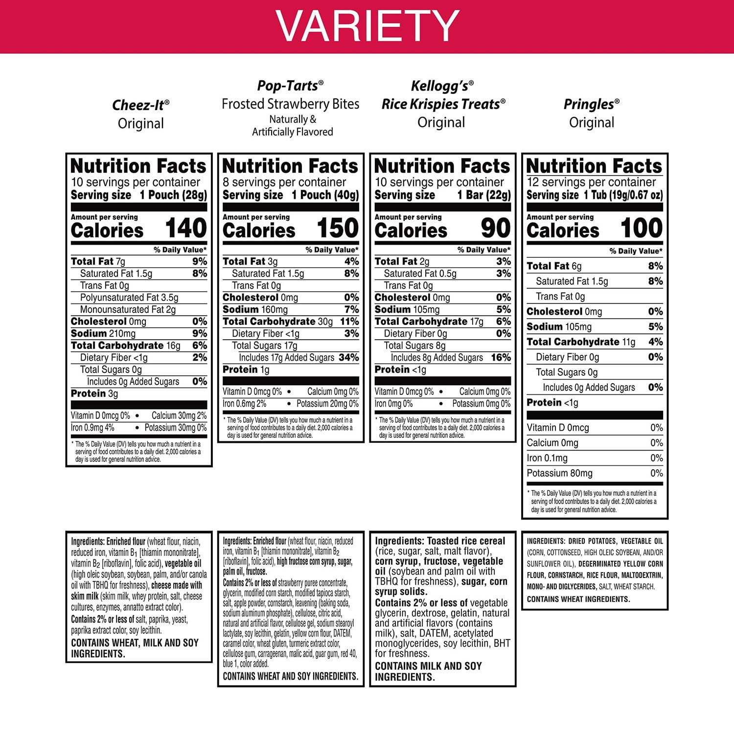 Kellogg's Family Favorites Mix, Variety Pack Snacks, 40 pk. - Image 2